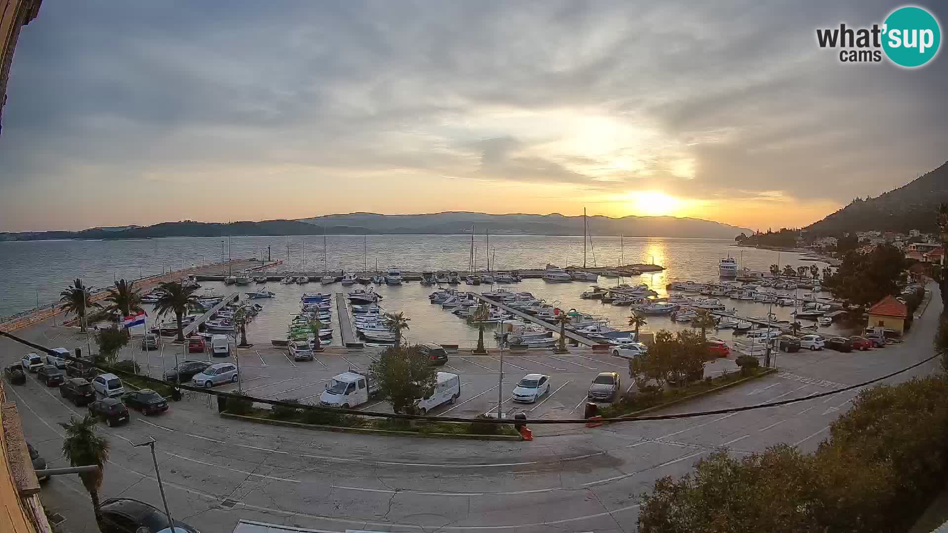 Webcam Orebić Riva – Ferry a Korčula en vivo
