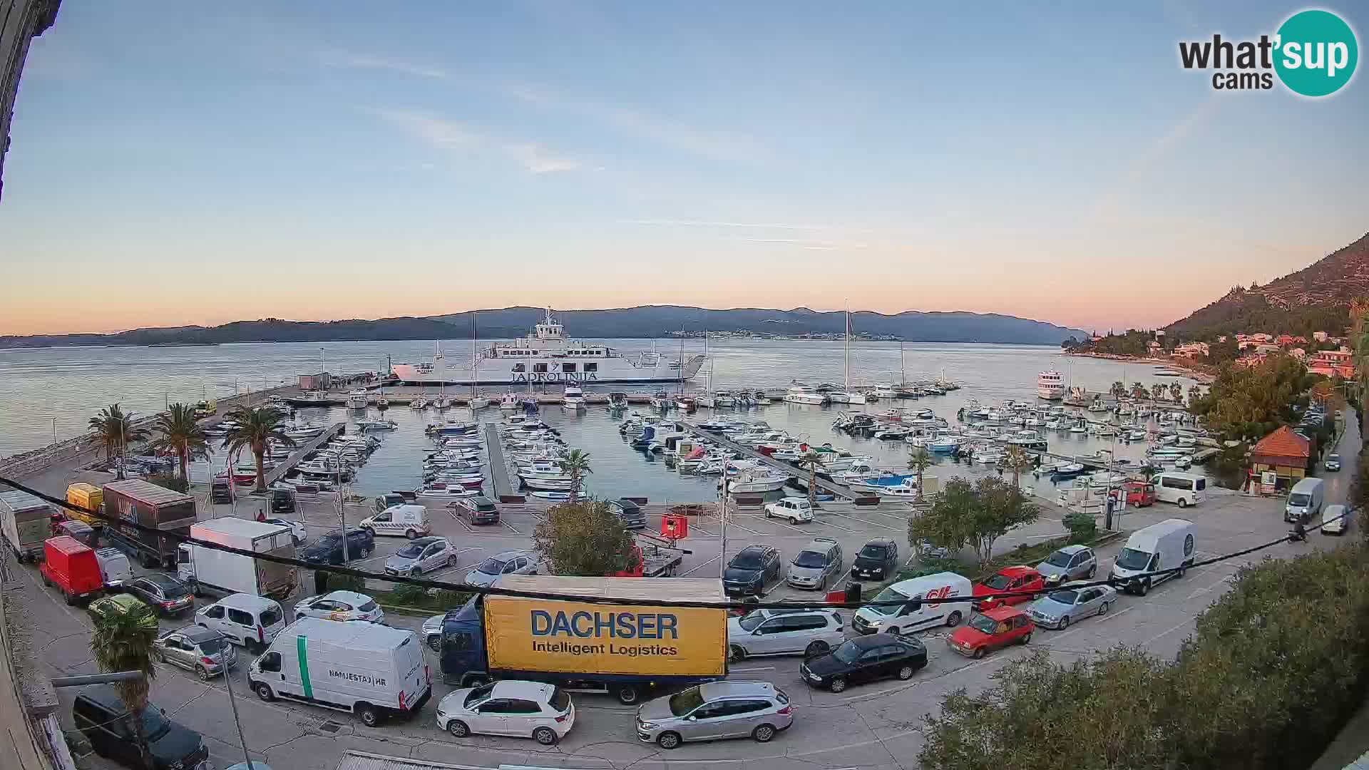 Webcam Orebić Riva – Ferry to Korčula Live