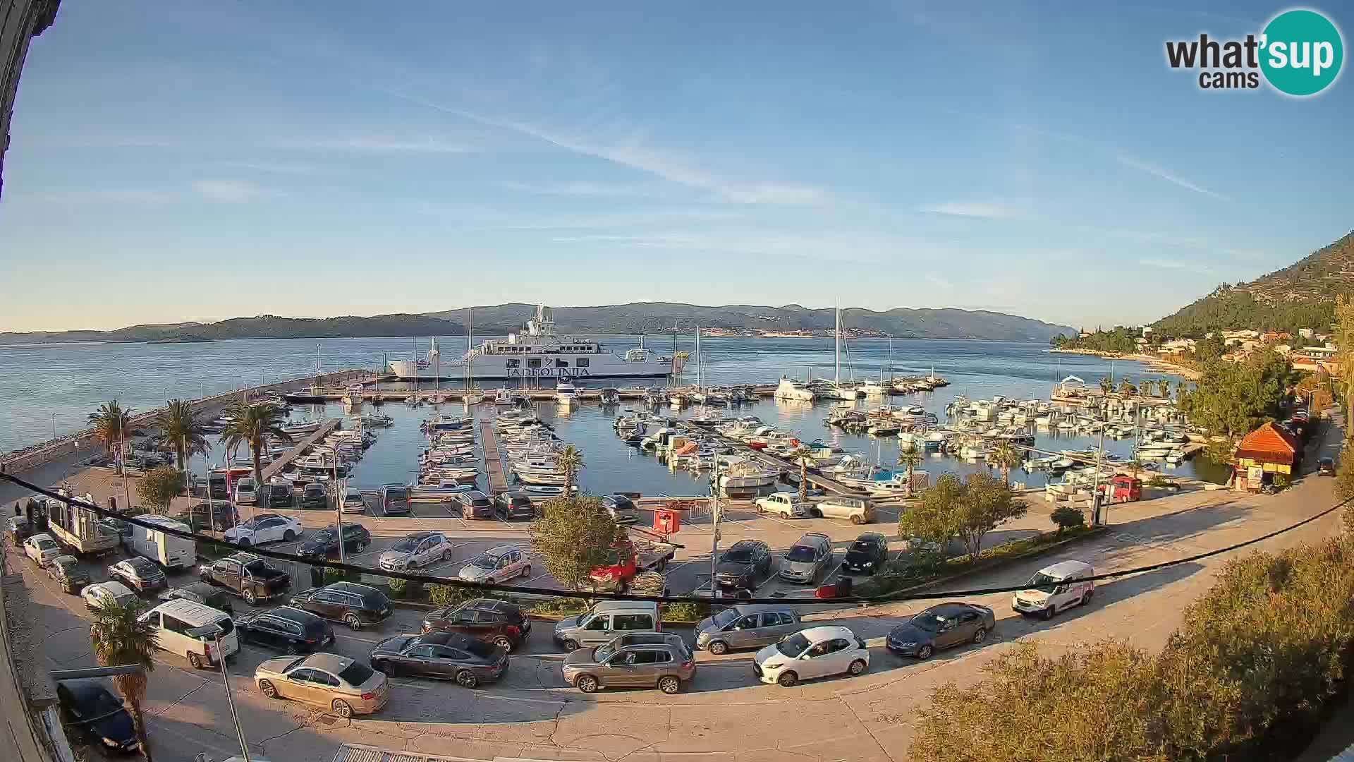 Webcam Orebić Riva – Ferry to Korčula Live
