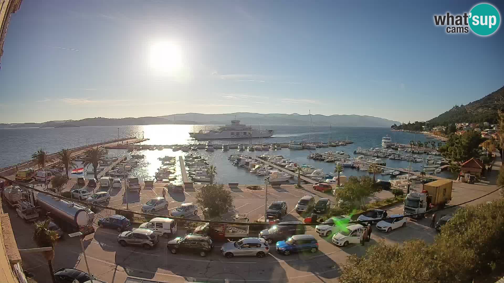 Webcam Orebić Riva – Ferry a Korčula en vivo