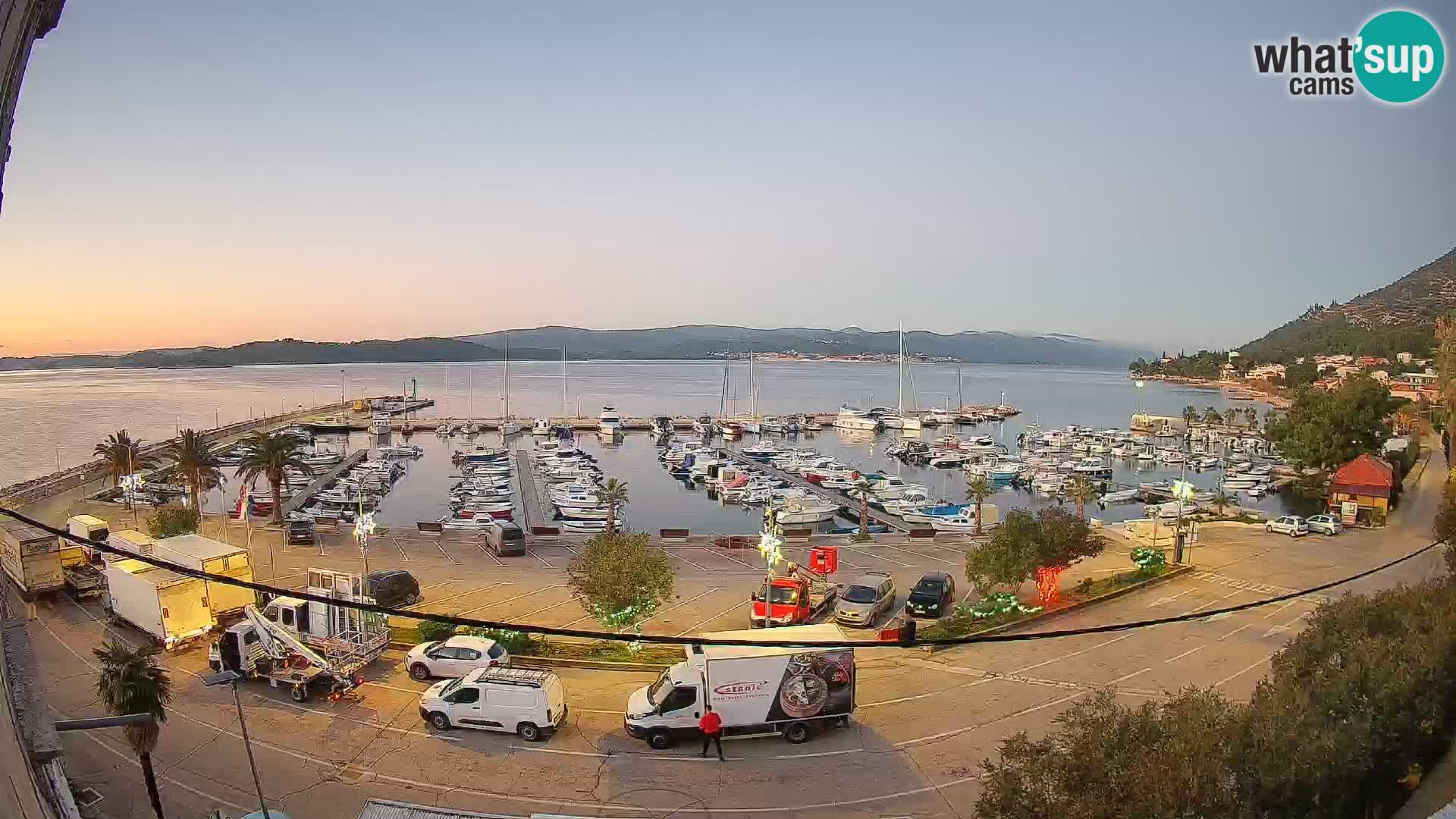 Webcam Orebić Uferpromenade – Fähre nach Korčula Live