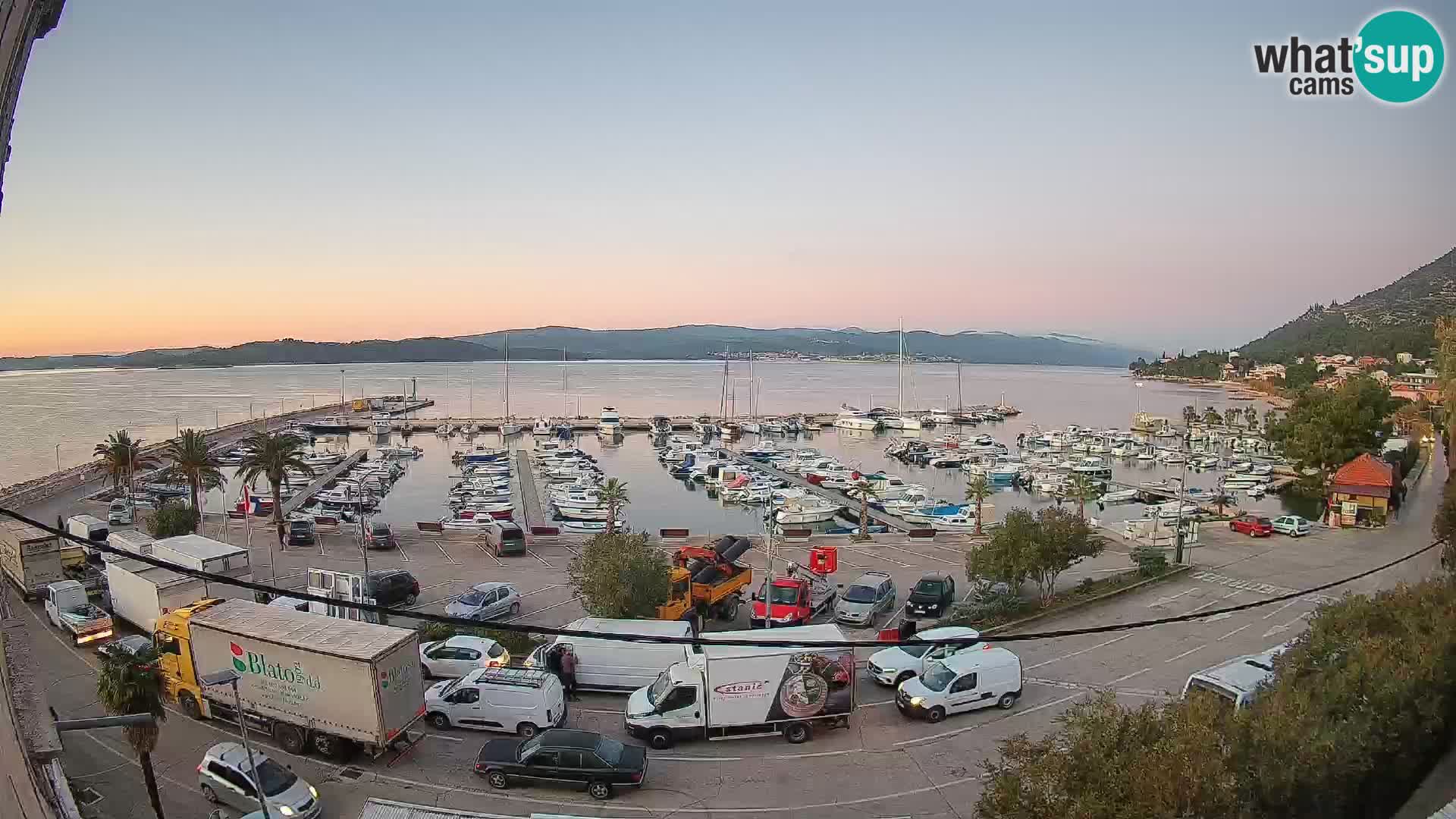 Webcam Orebić Riva – Ferry a Korčula en vivo