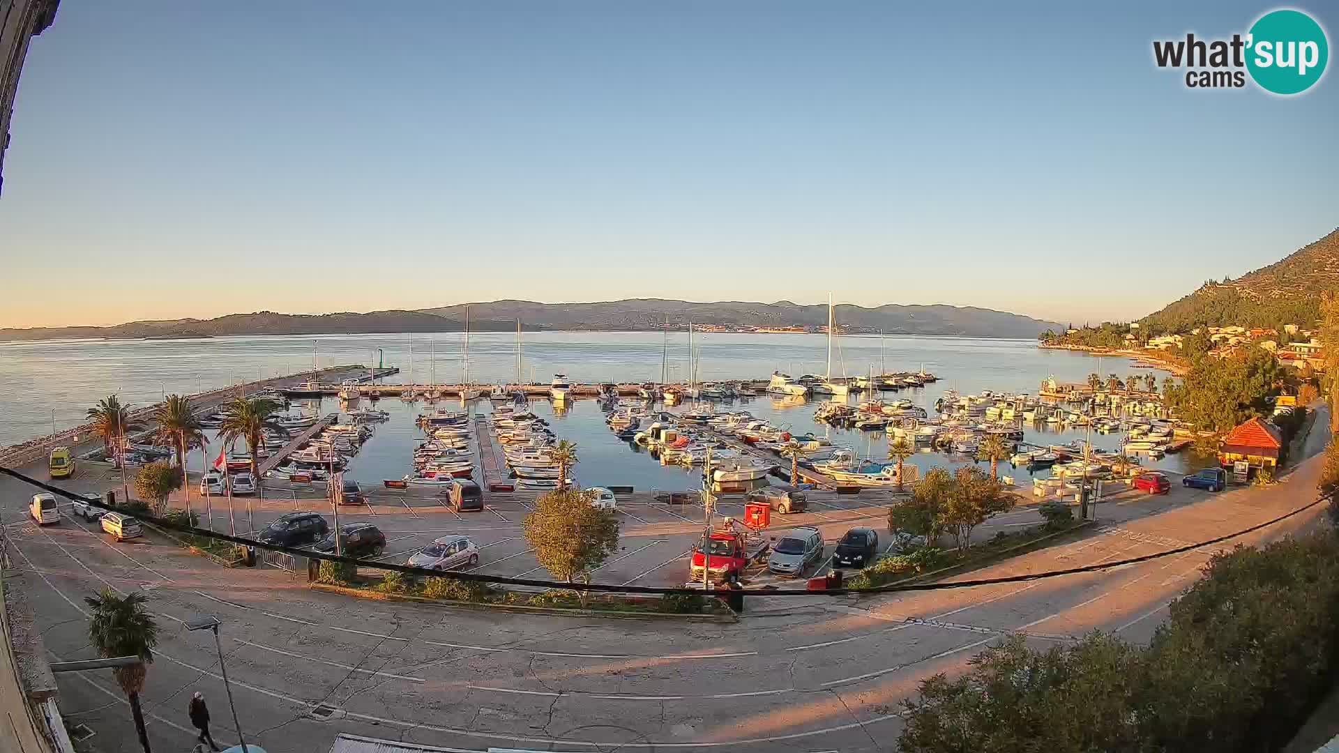 Spletna kamera Orebić Riva – Trajekt za Korčulo v živo