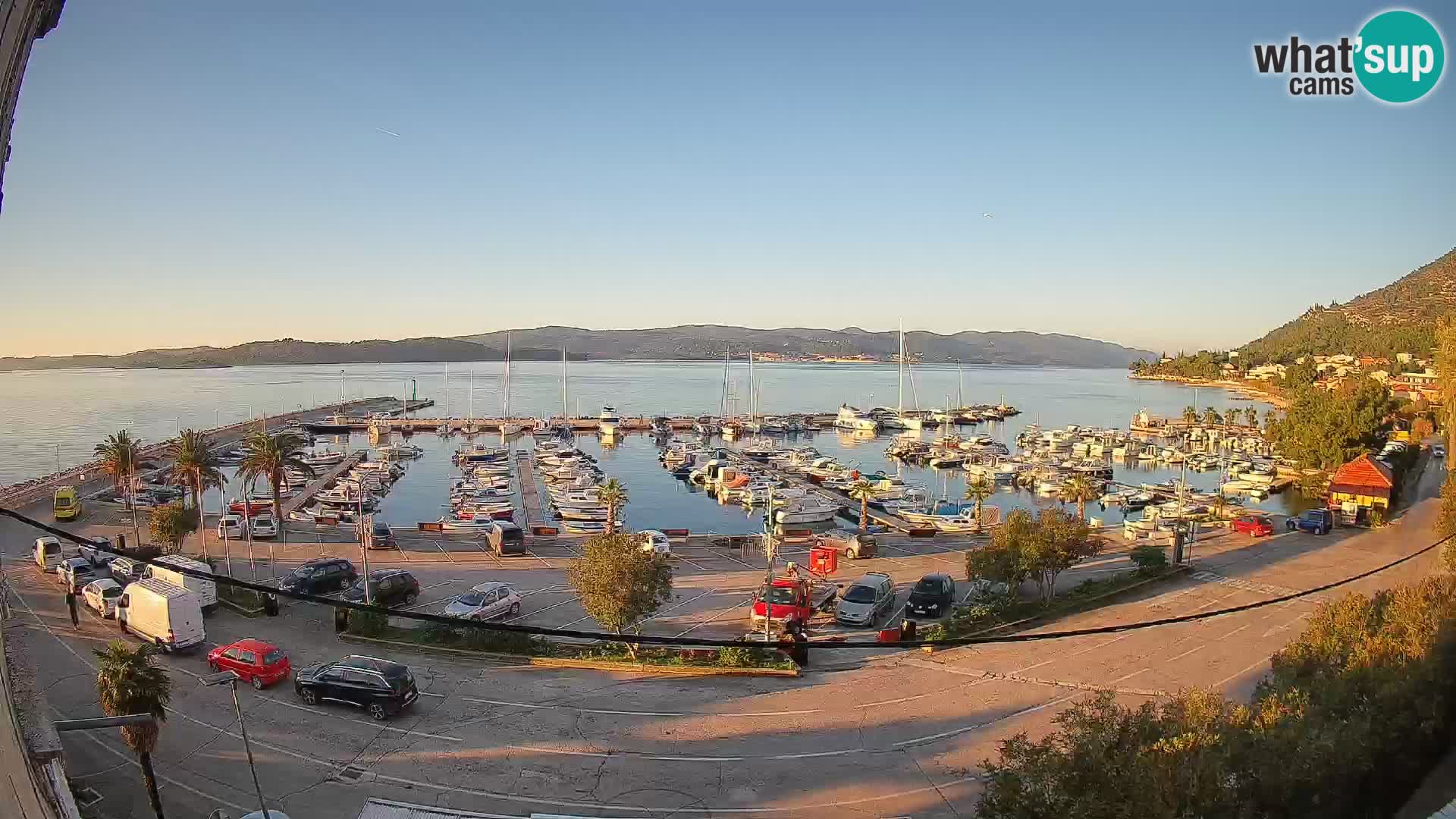 Webcam Orebić Uferpromenade – Fähre nach Korčula Live