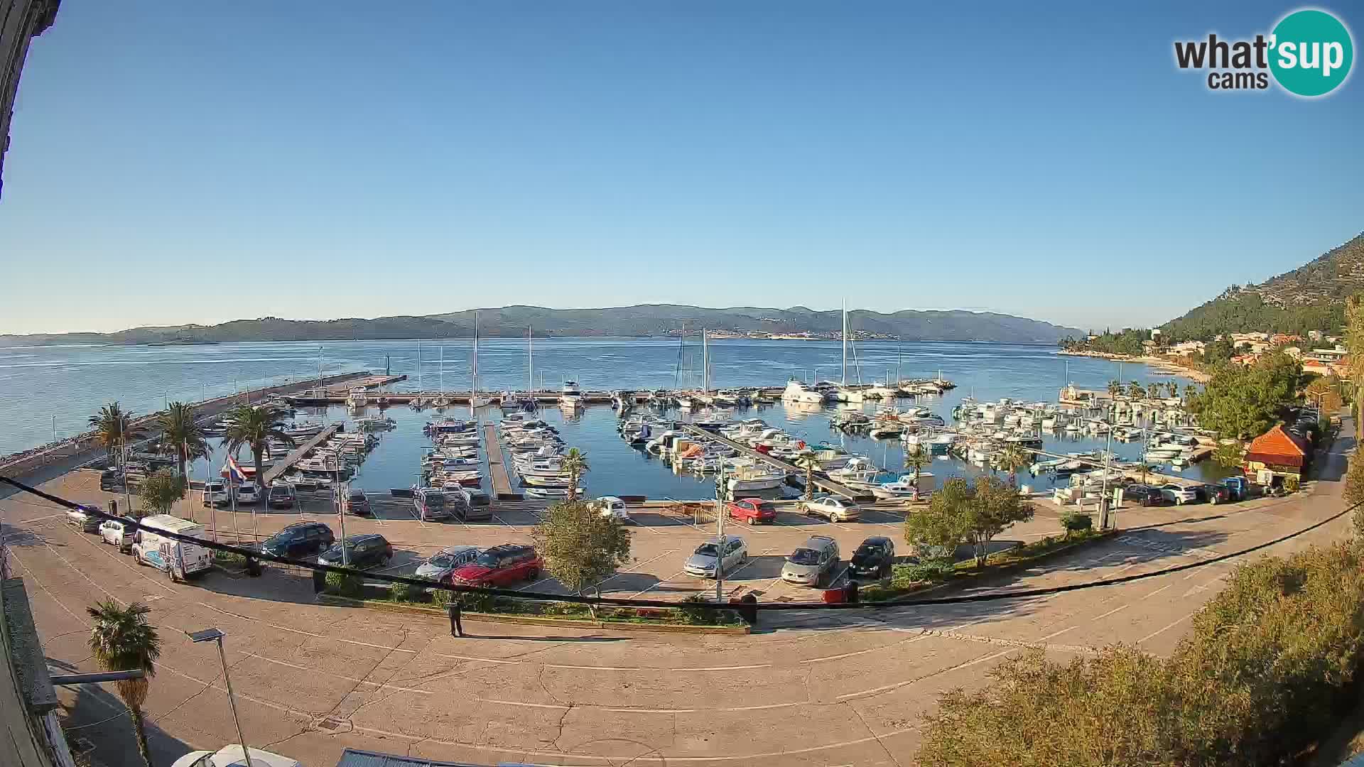 Webcam Orebić Uferpromenade – Fähre nach Korčula Live