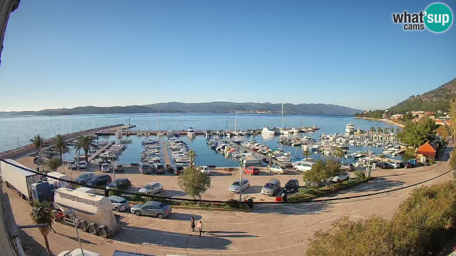 Webcam Orebić Uferpromenade – Fähre nach Korčula Live
