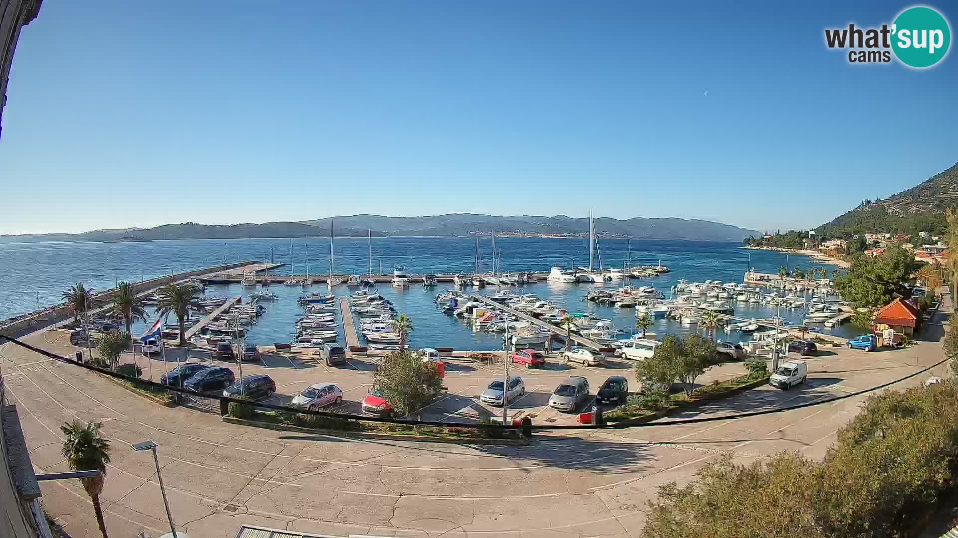 Webcam Orebić Riva – Ferry to Korčula Live