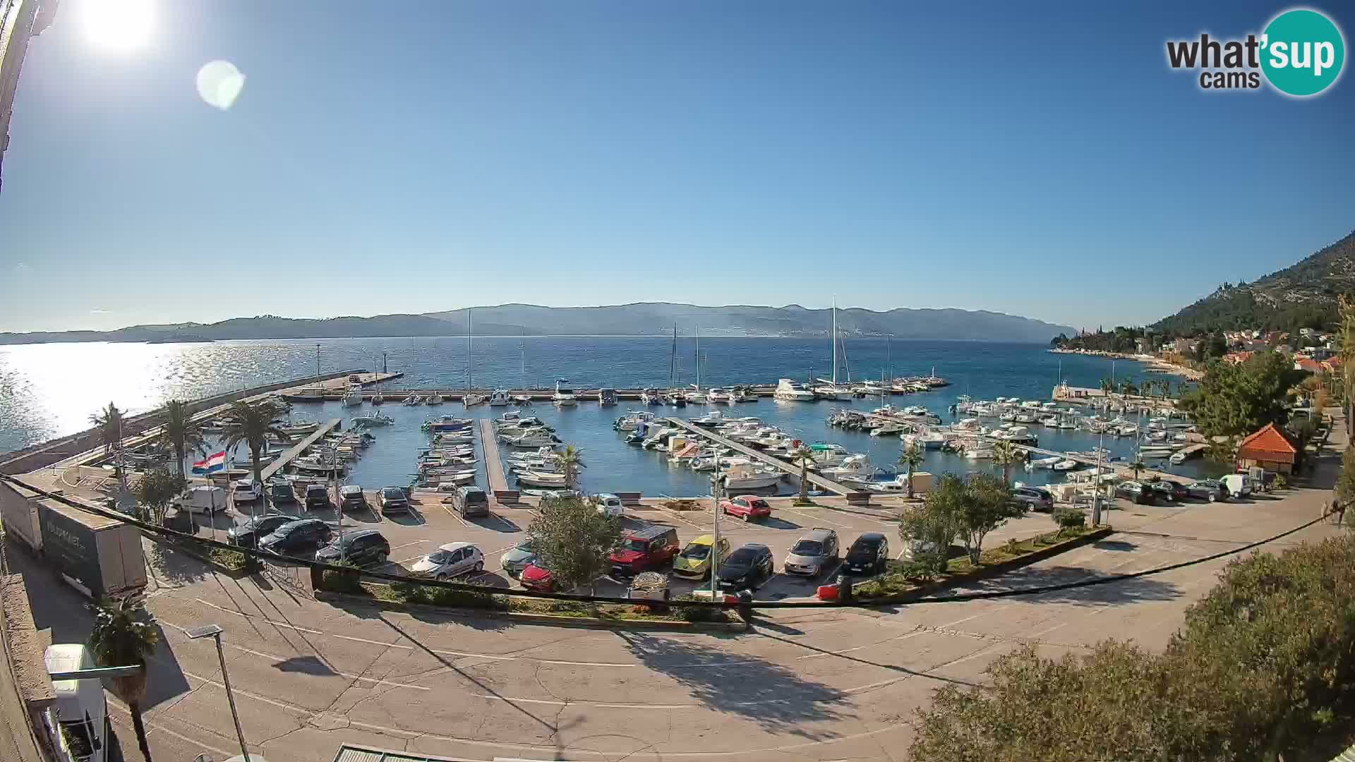 Webcam Orebić Riva – Ferry to Korčula Live