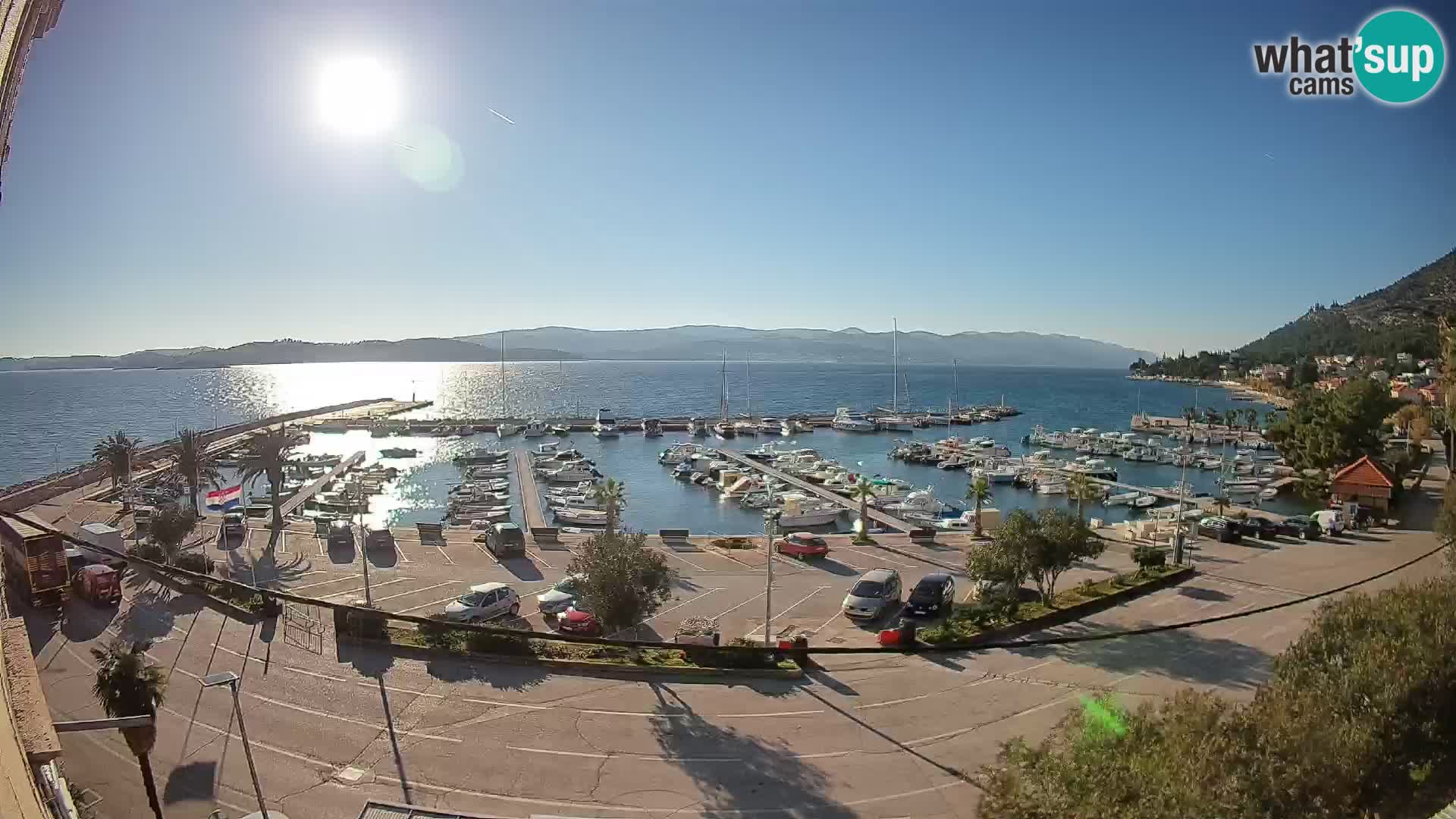 Webcam Orebić Riva – Ferry to Korčula Live
