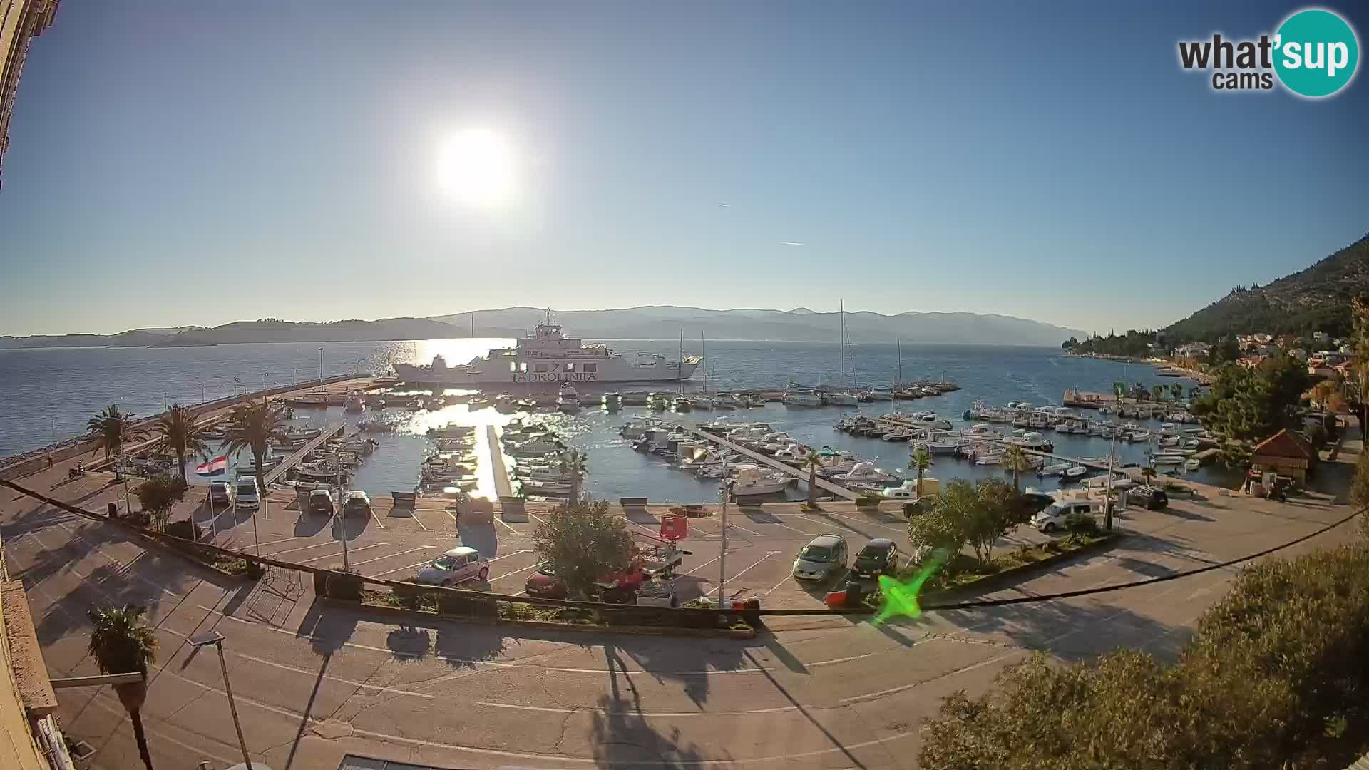 Webcam Orebić Riva – Ferry to Korčula Live