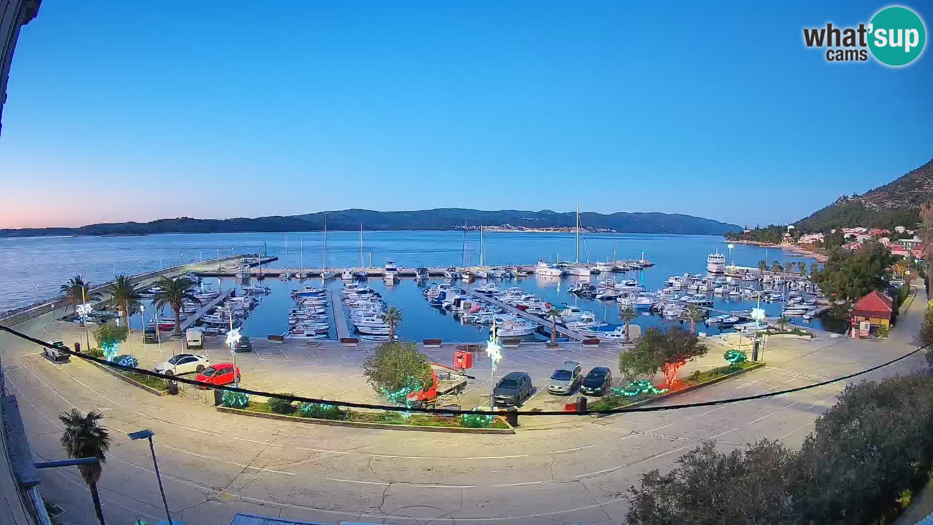 Spletna kamera Orebić Riva – Trajekt za Korčulo v živo