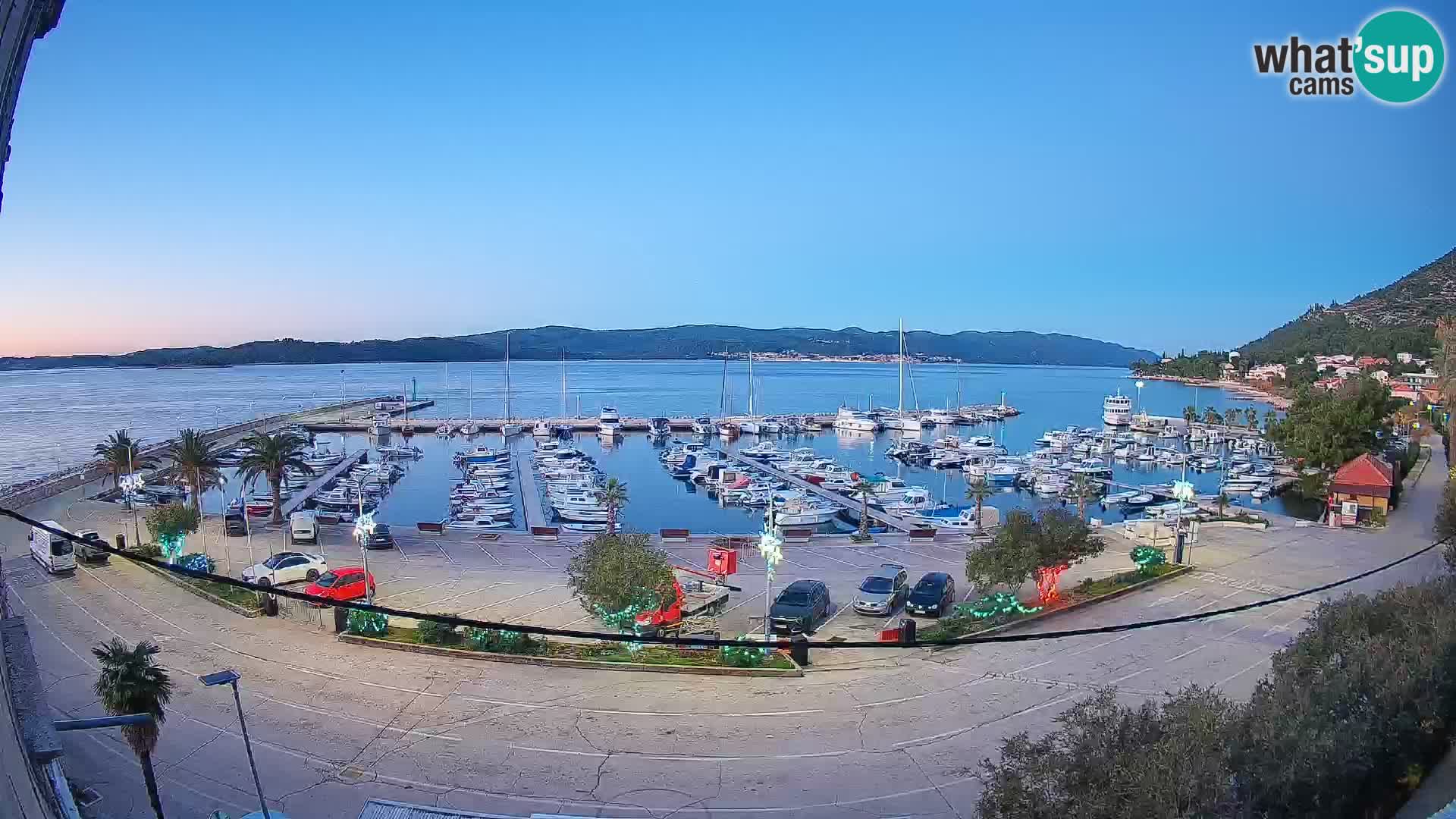 Webcam Orebić Uferpromenade – Fähre nach Korčula Live