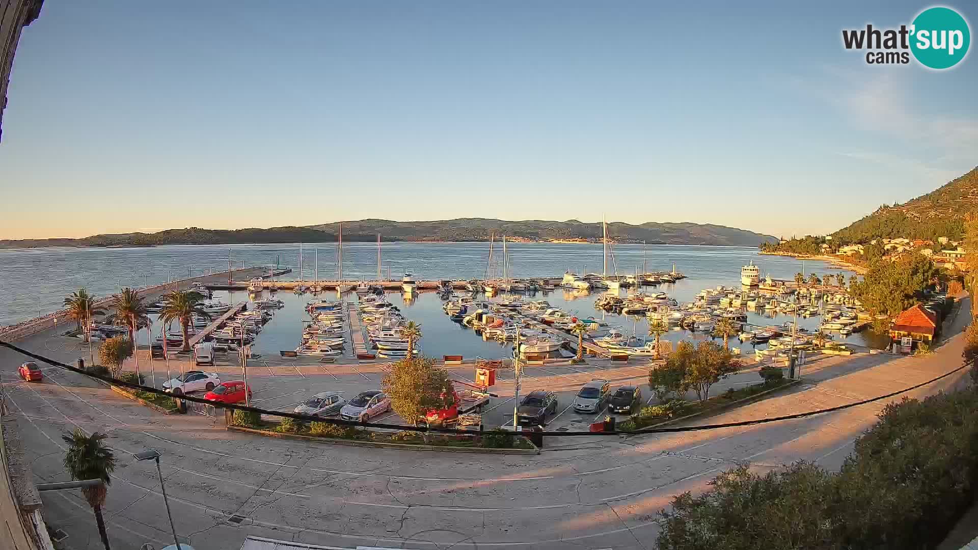 Webcam Orebić Uferpromenade – Fähre nach Korčula Live