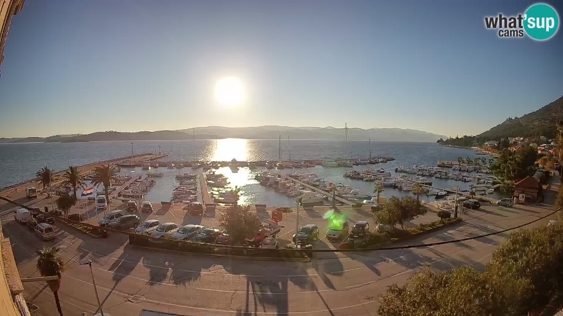 Spletna kamera Orebić Riva – Trajekt za Korčulo v živo