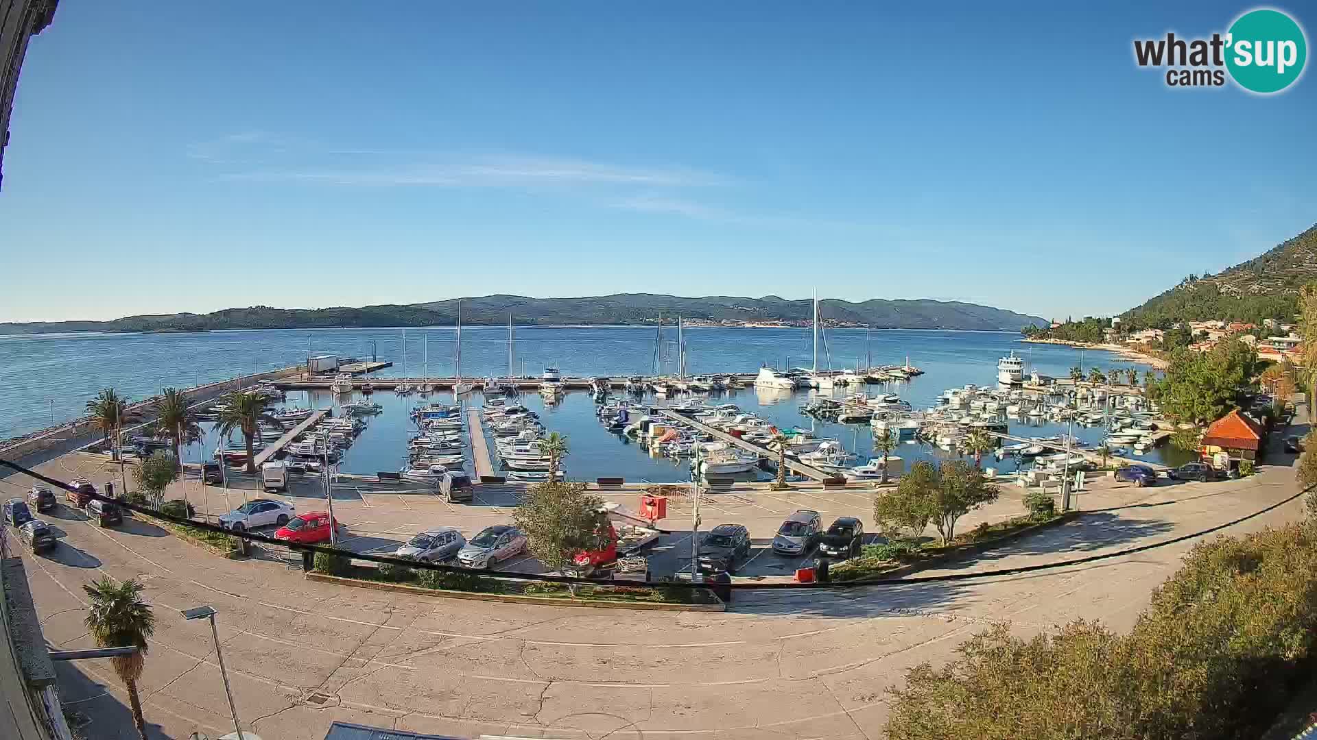 Webcam Orebić Uferpromenade – Fähre nach Korčula Live
