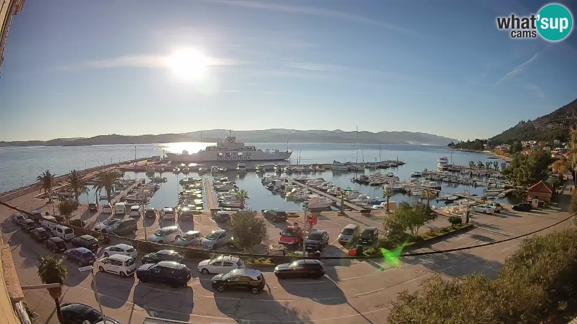 Webcam Orebić Riva – Ferry a Korčula en vivo