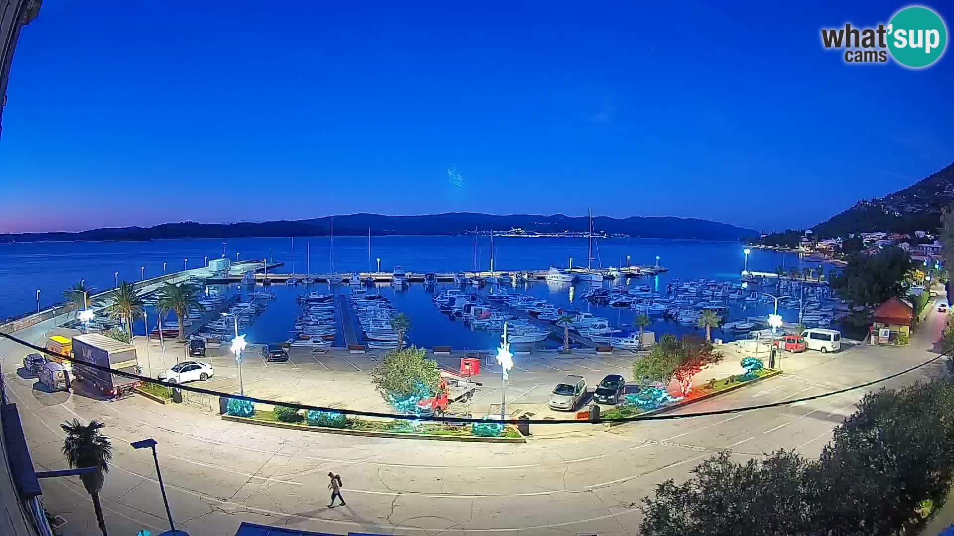 Webcam Orebić Uferpromenade – Fähre nach Korčula Live