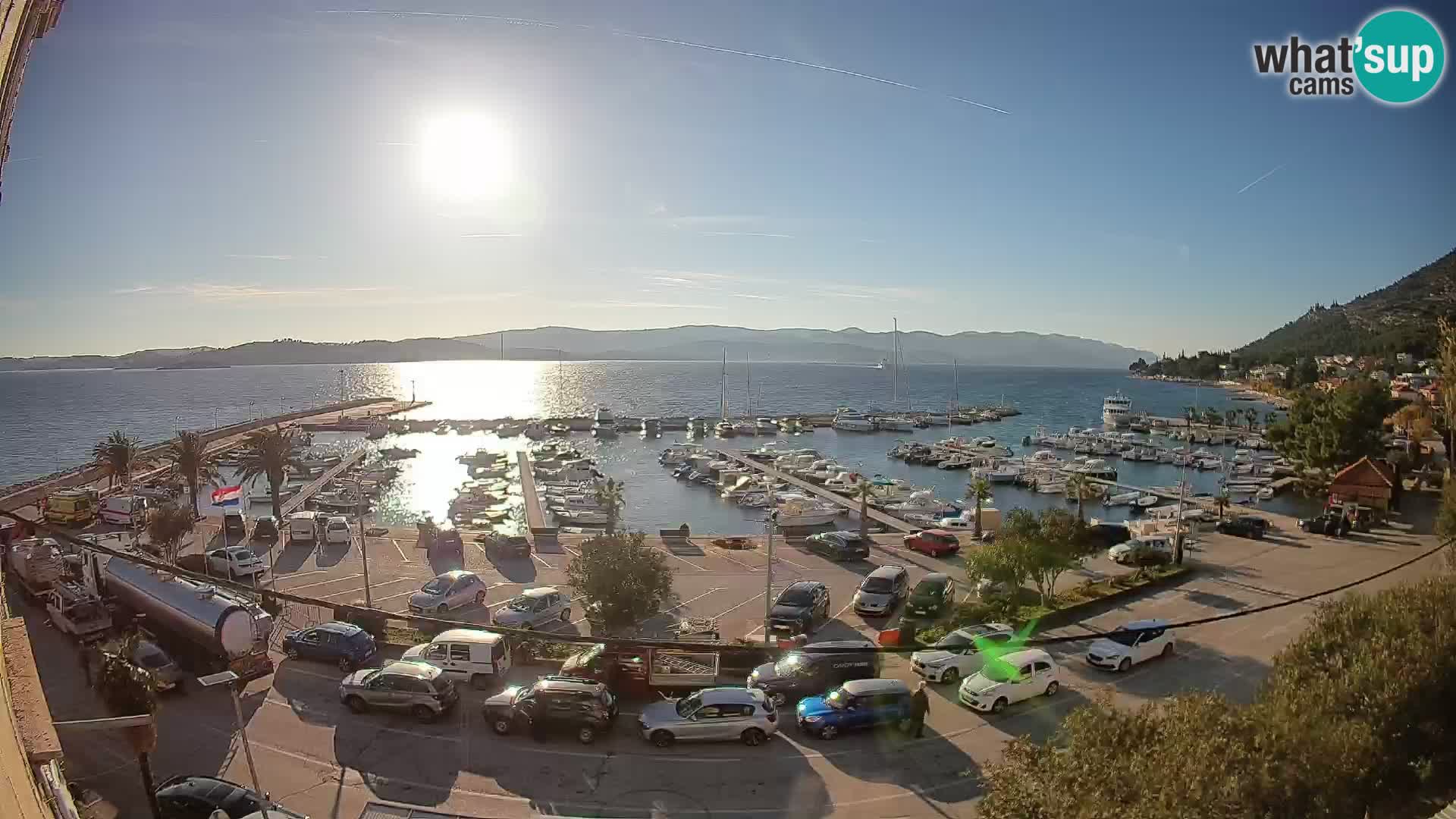 Webcam Orebić Uferpromenade – Fähre nach Korčula Live