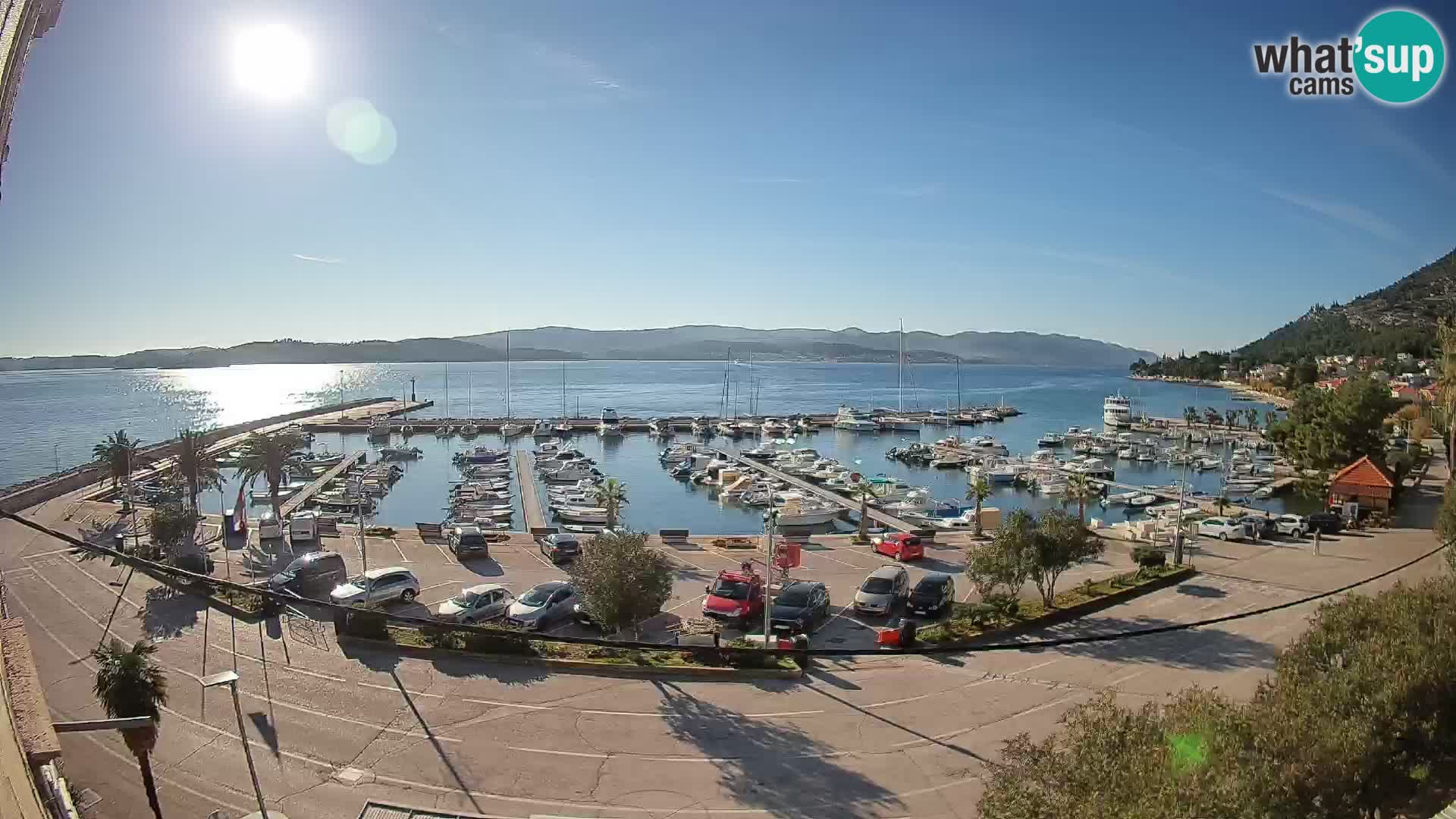 Webcam Orebić Riva – Ferry a Korčula en vivo