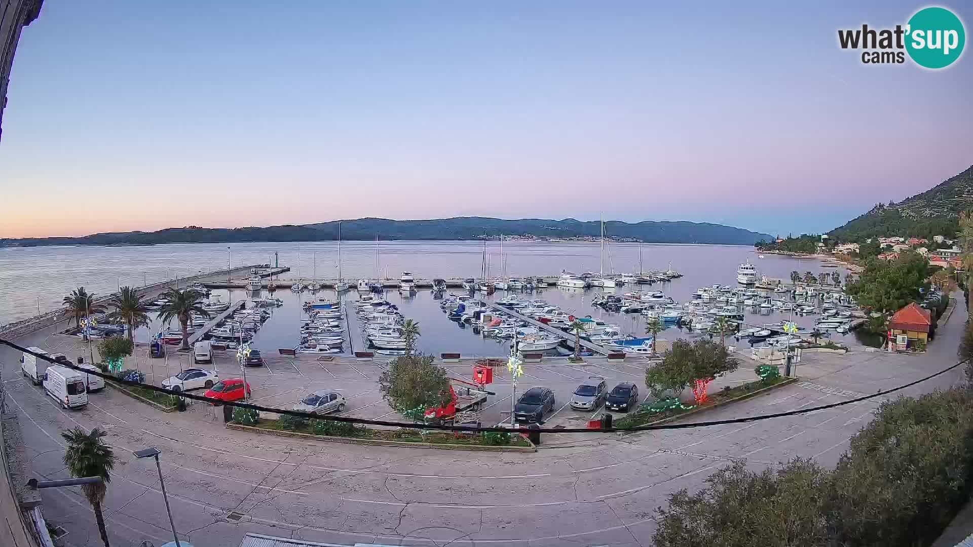 Webcam Orebić Uferpromenade – Fähre nach Korčula Live