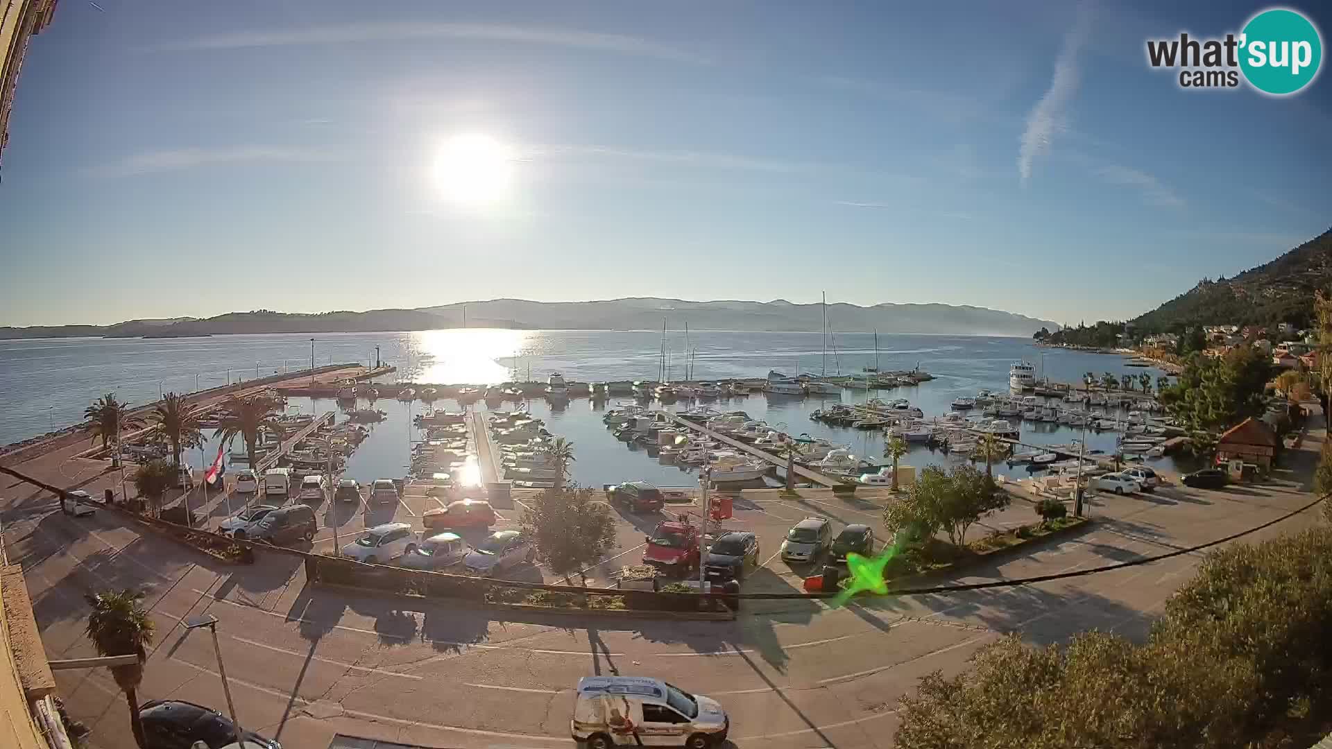 Webcam Orebić Uferpromenade – Fähre nach Korčula Live