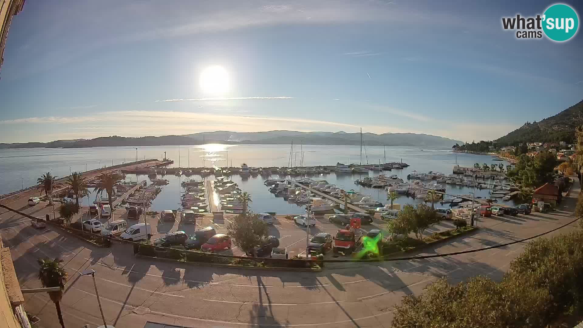 Spletna kamera Orebić Riva – Trajekt za Korčulo v živo