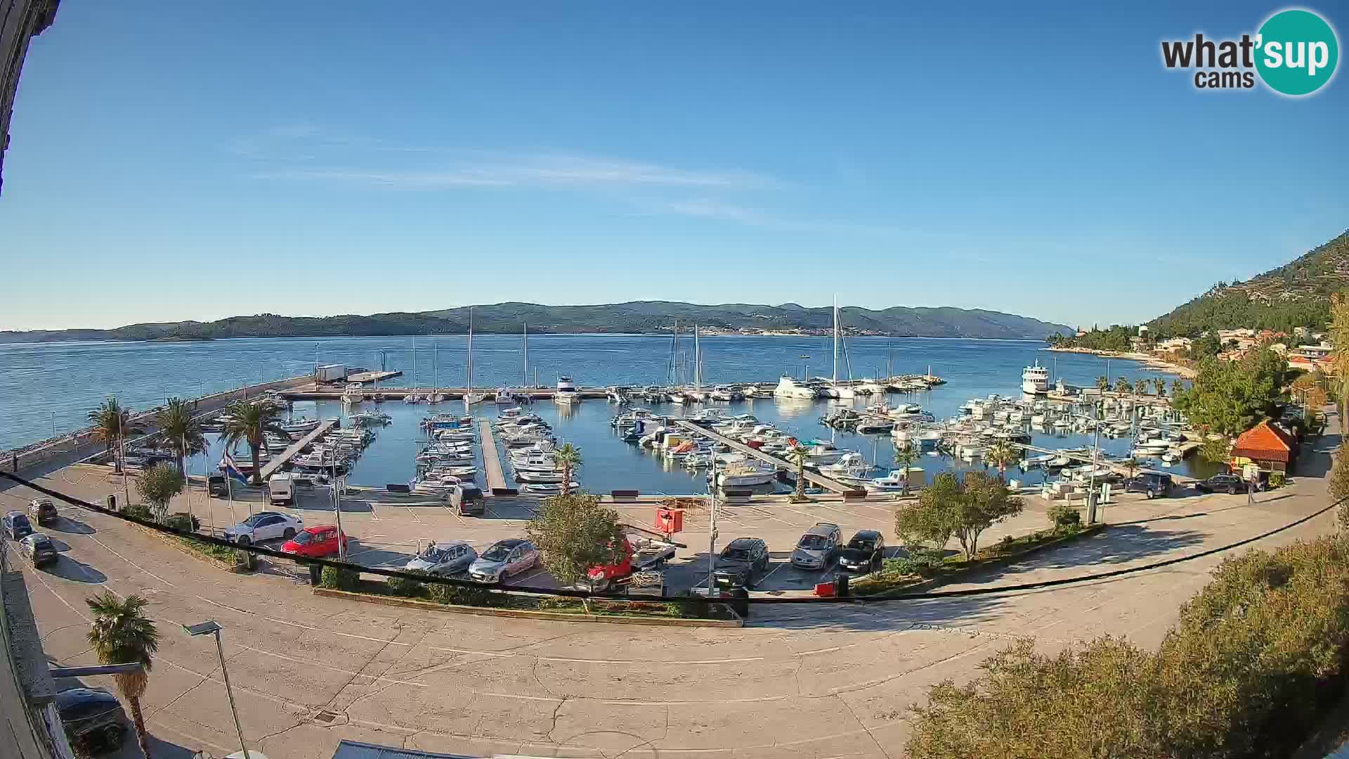 Webcam Orebić Uferpromenade – Fähre nach Korčula Live