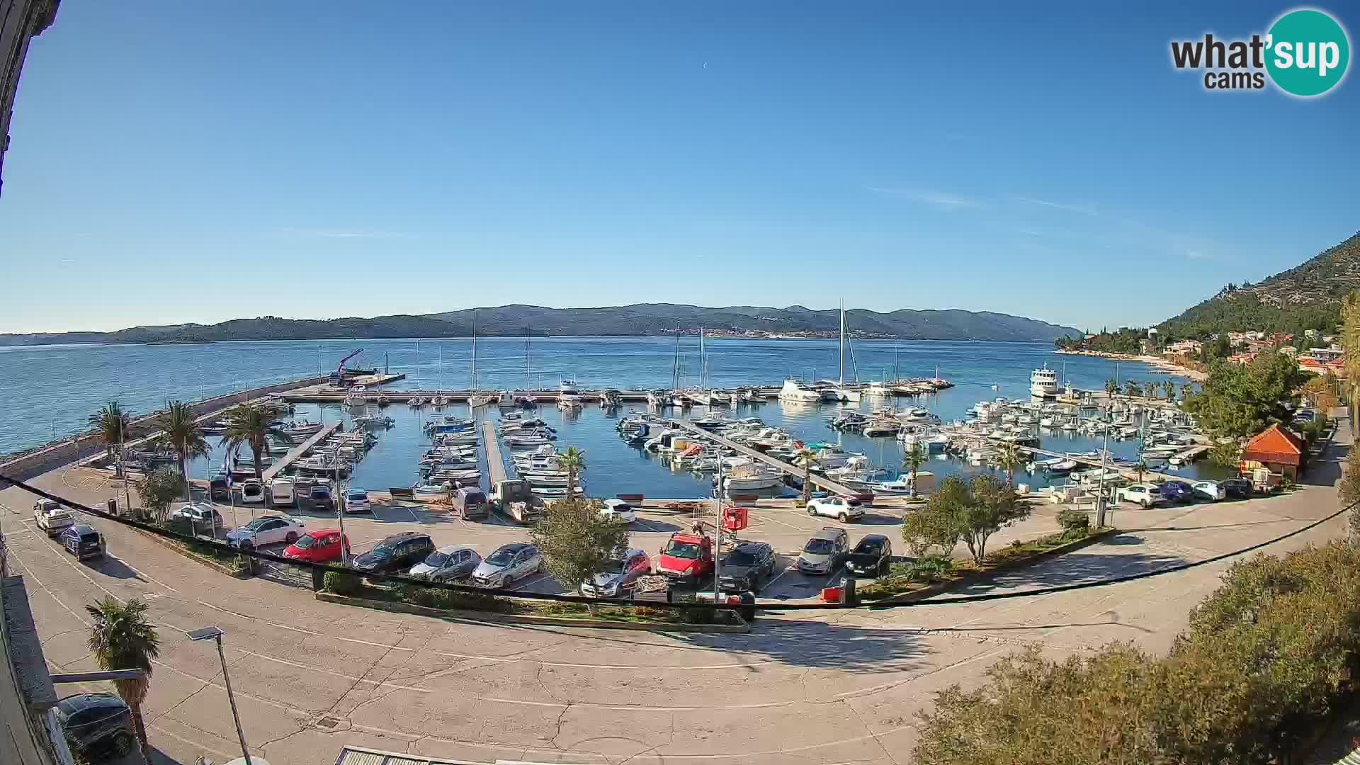 Webcam Orebić Riva – Ferry a Korčula en vivo