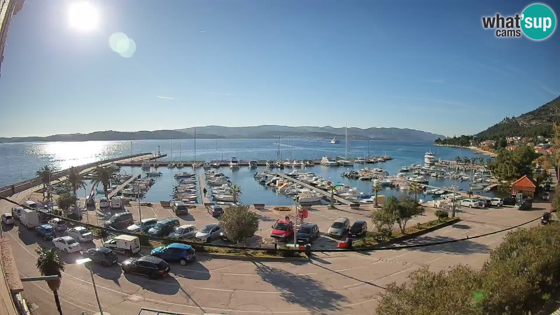 Webcam Orebić Uferpromenade – Fähre nach Korčula Live