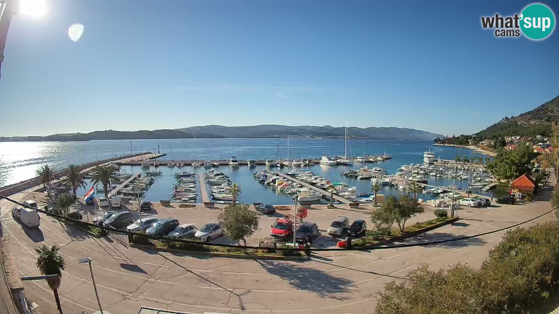 Webcam Orebić Riva – Ferry to Korčula Live