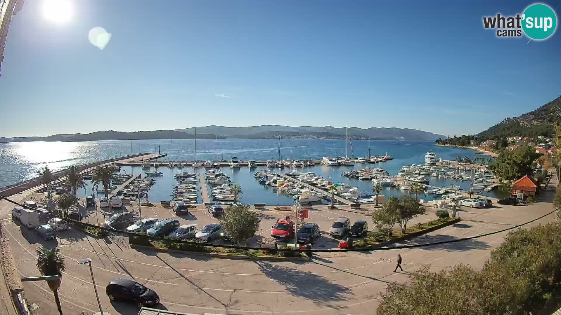 Spletna kamera Orebić Riva – Trajekt za Korčulo v živo