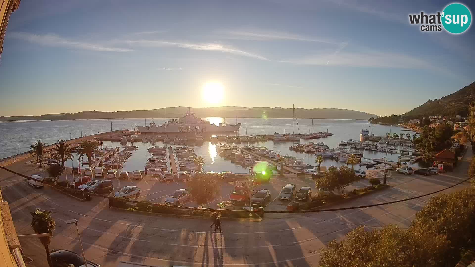 Webcam Orebić Riva – Ferry to Korčula Live