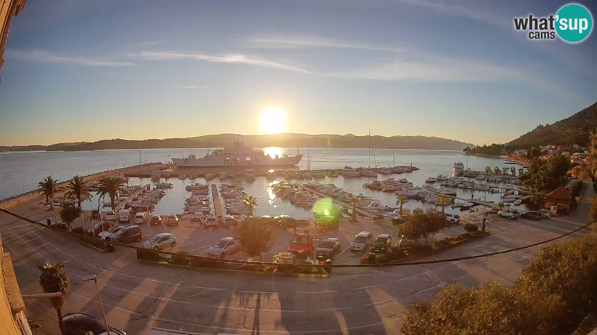 Webcam Orebić Riva – Ferry to Korčula Live
