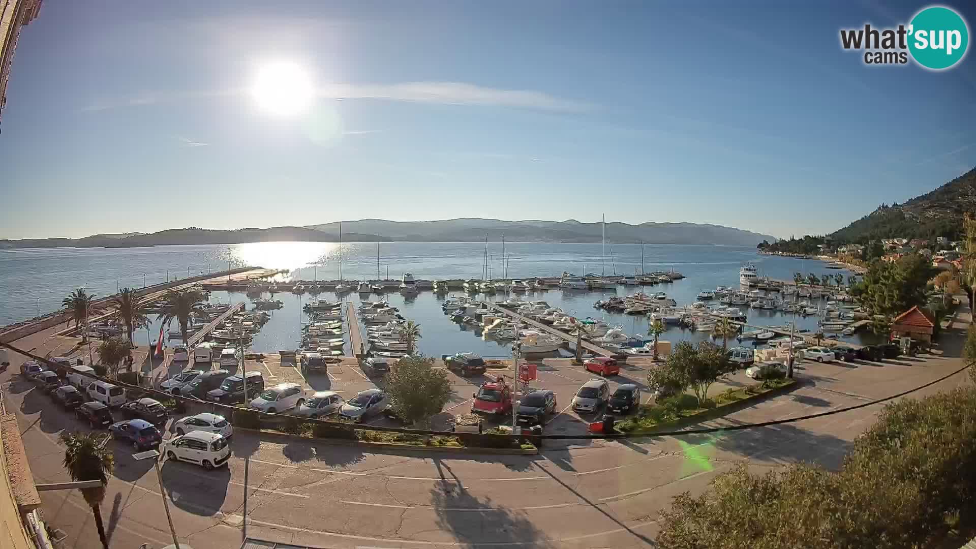 Webcam Orebić Riva – Ferry a Korčula en vivo