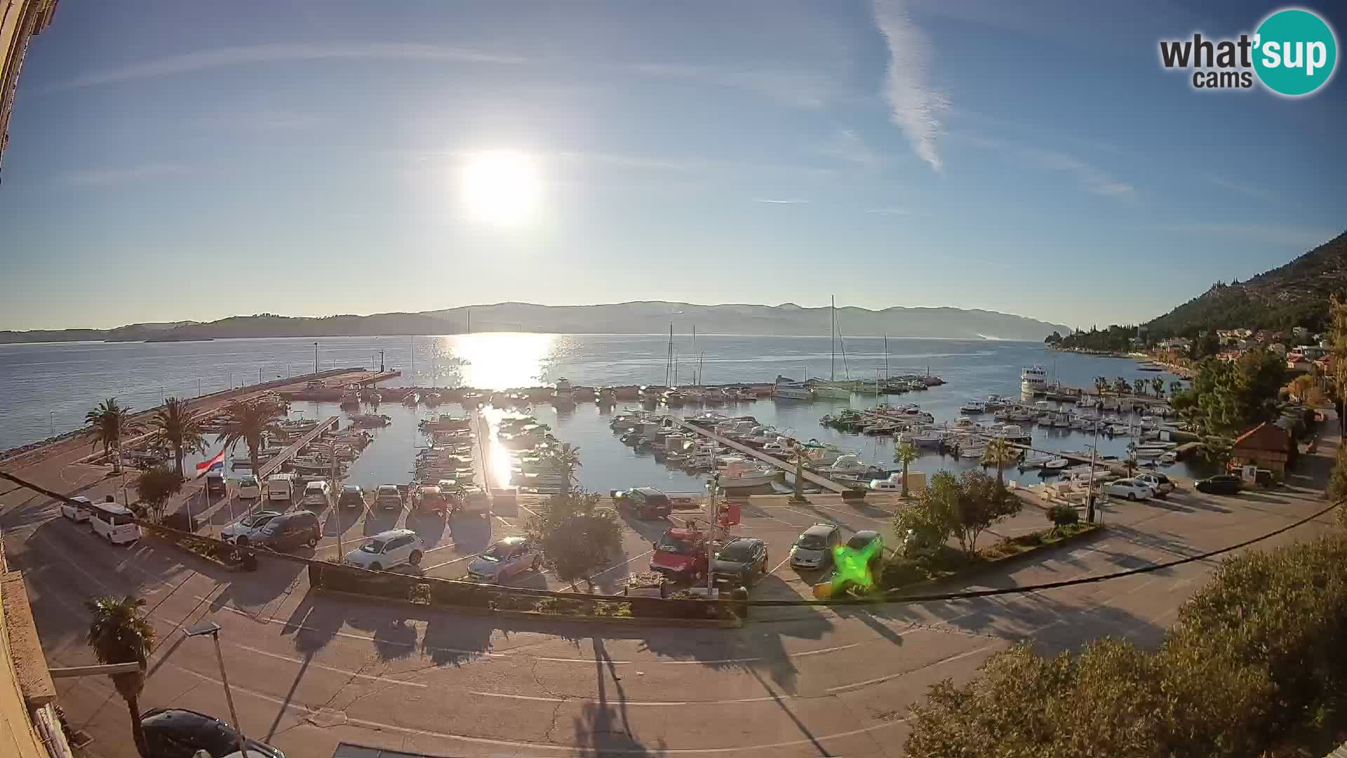 Webcam Orebić Uferpromenade – Fähre nach Korčula Live