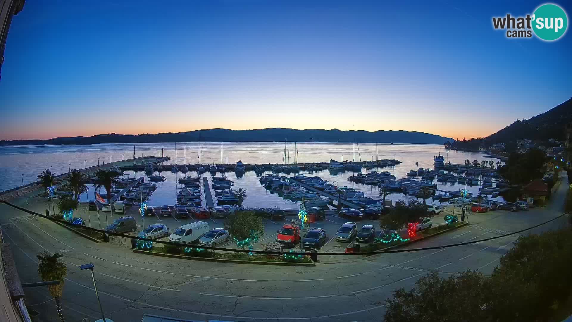 Webcam Orebić Uferpromenade – Fähre nach Korčula Live