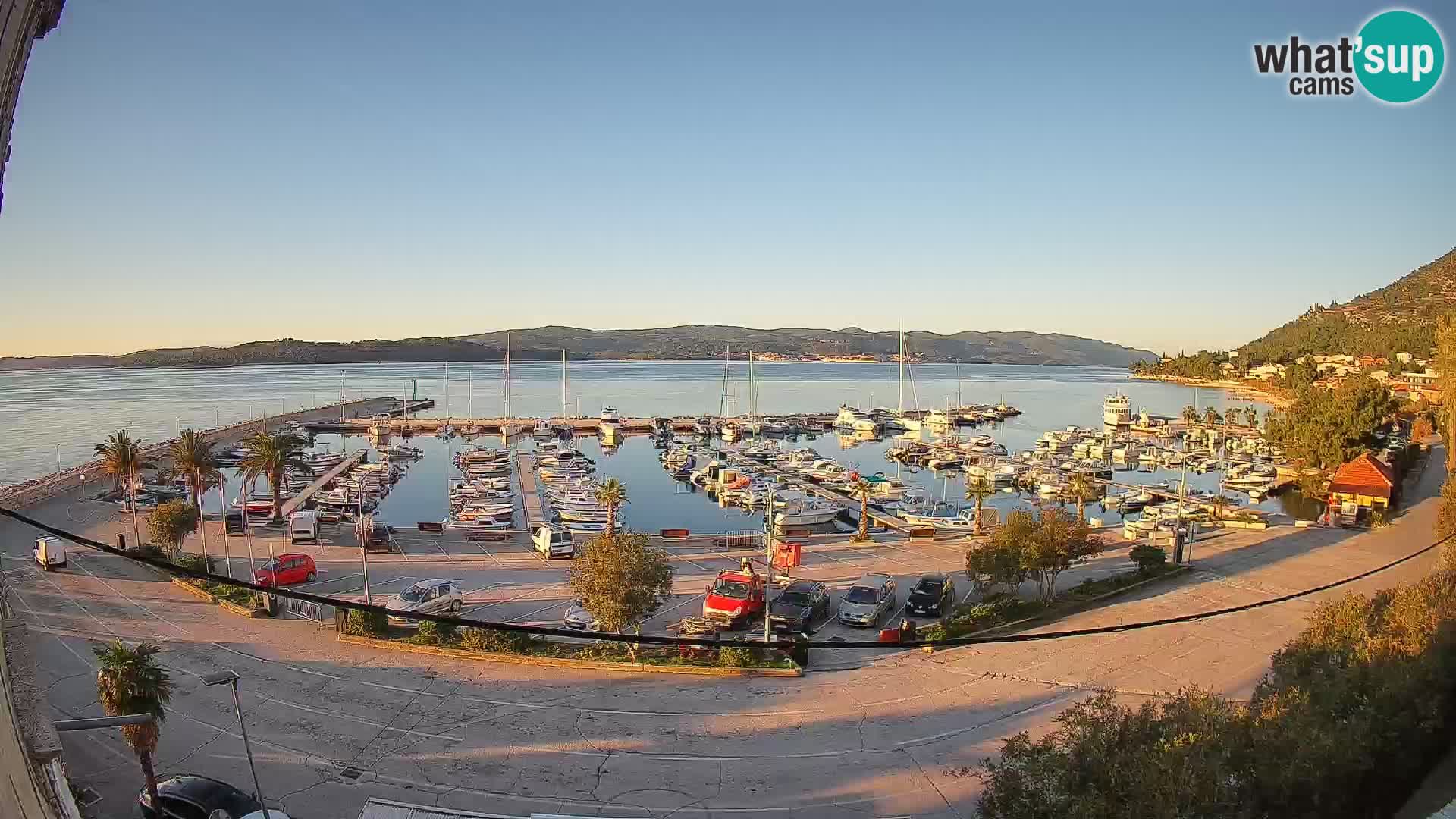 Webcam Orebić Uferpromenade – Fähre nach Korčula Live