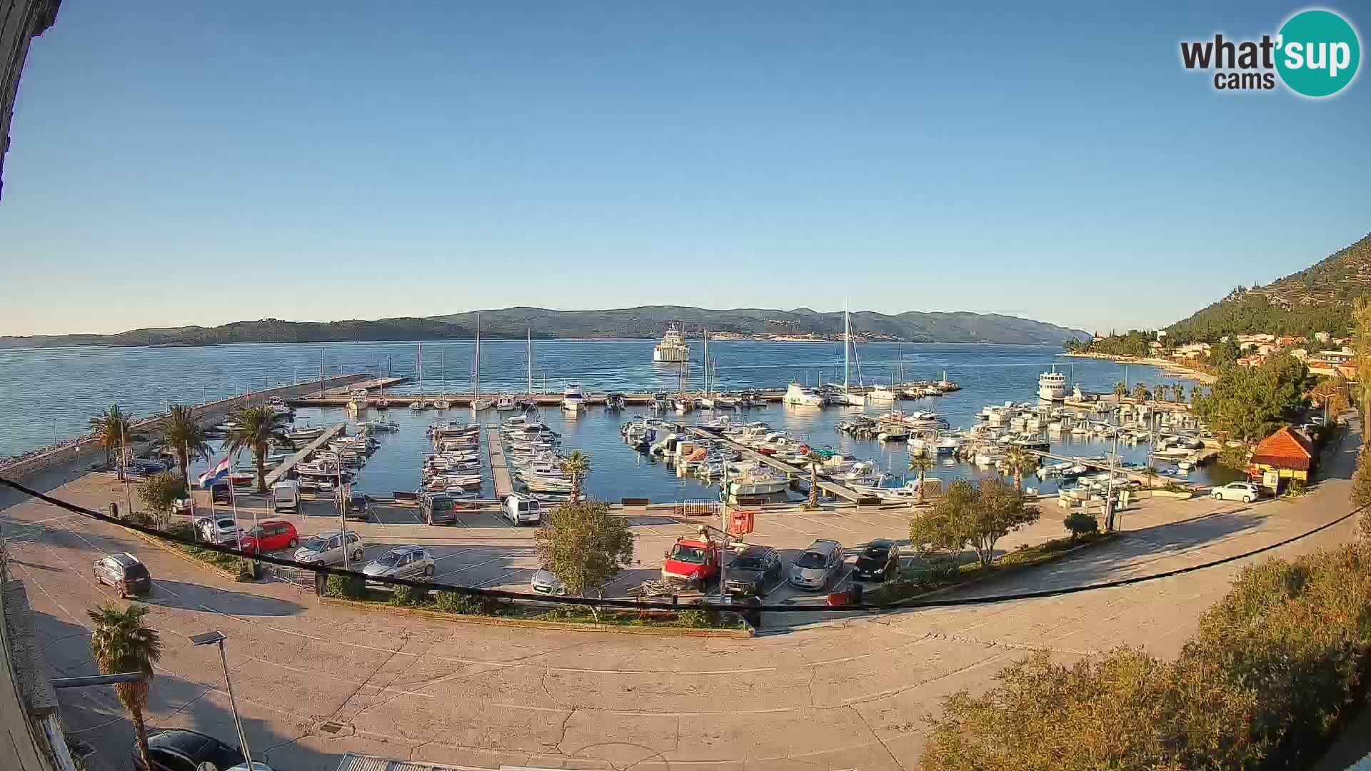 Webcam Orebić Riva – Ferry vers Korčula en direct