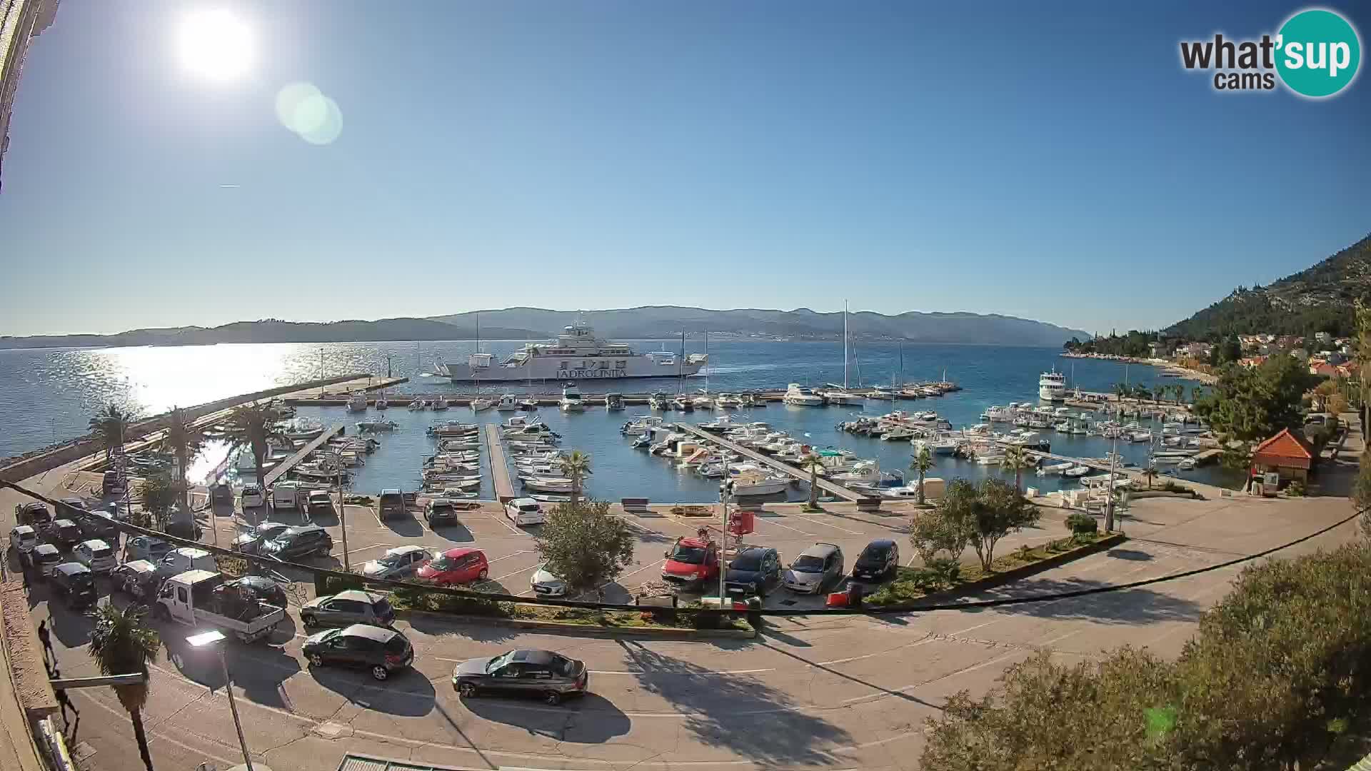 Webcam Orebić Riva – Ferry vers Korčula en direct