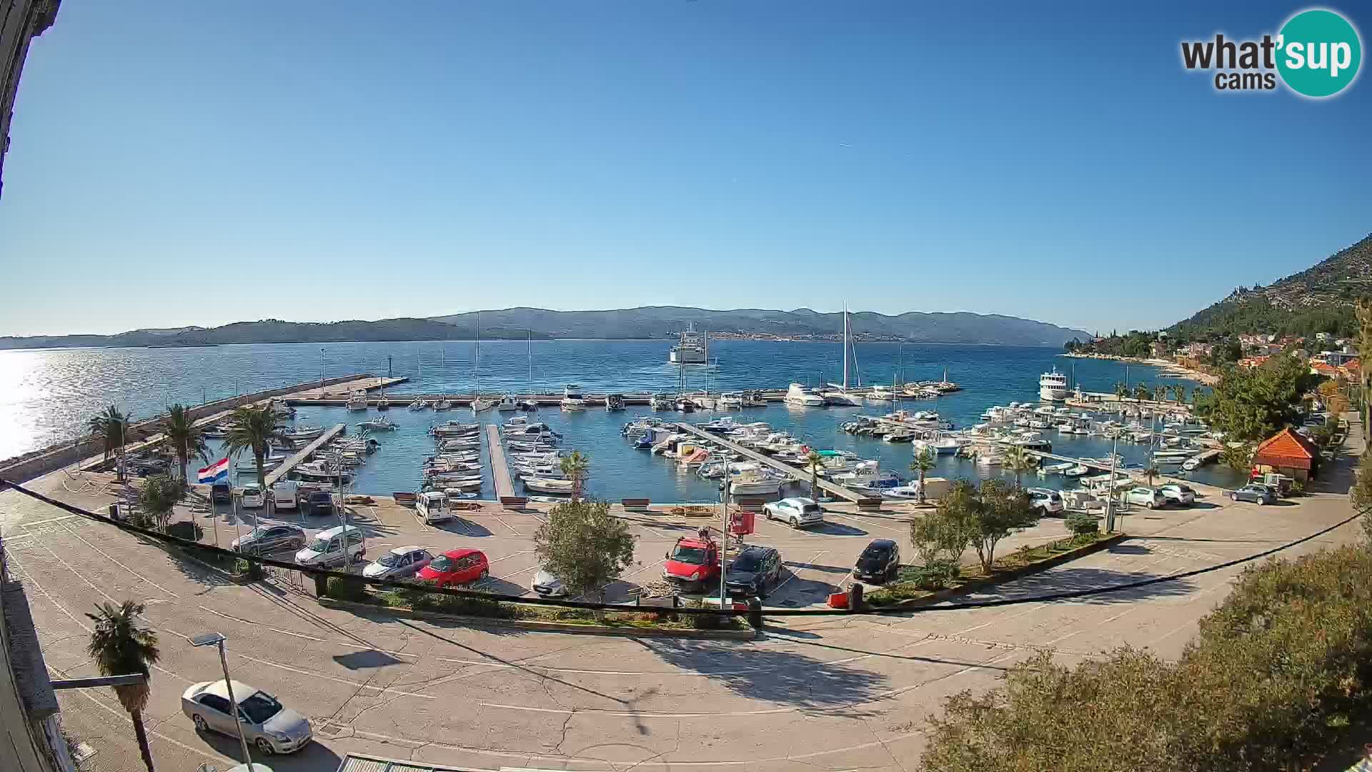Webcam Orebić Riva – Ferry to Korčula Live