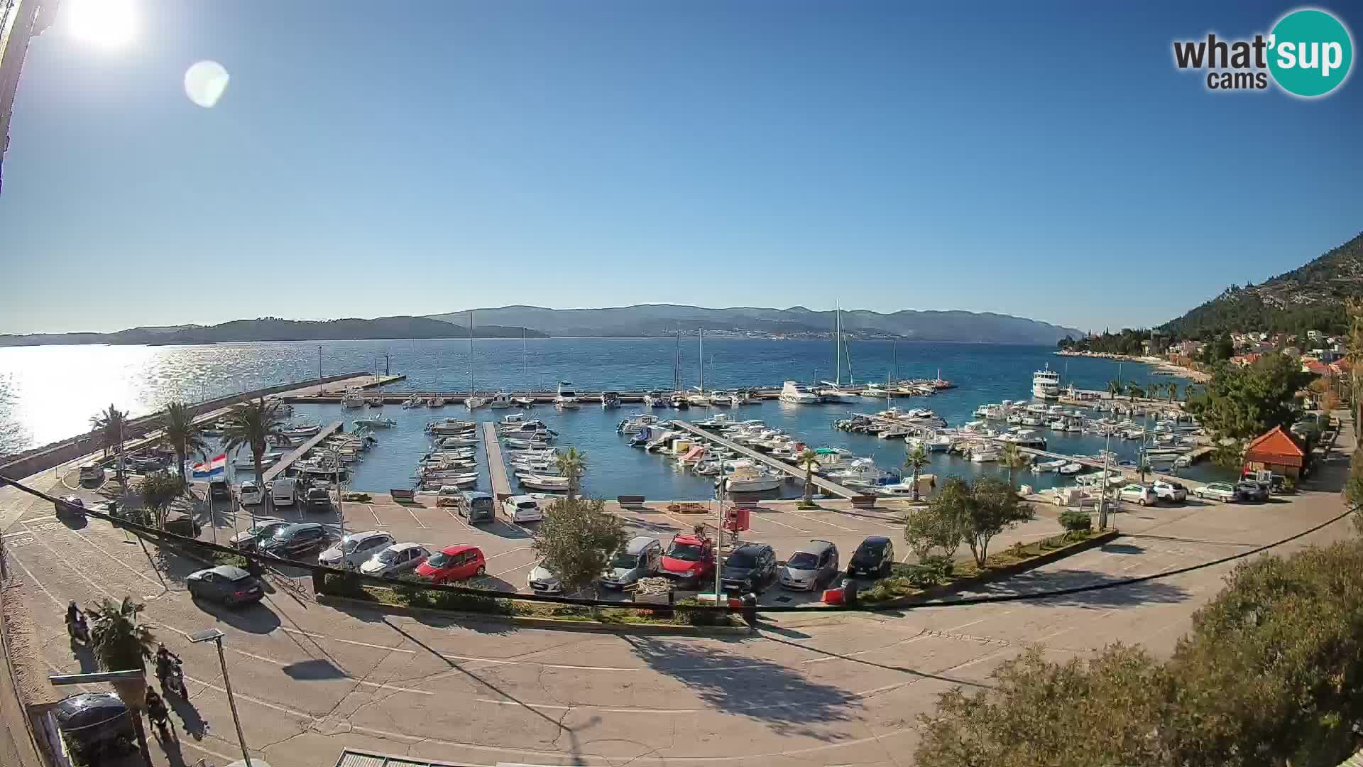 Web kamera Orebić Riva – Trajekt za Korčulu uživo