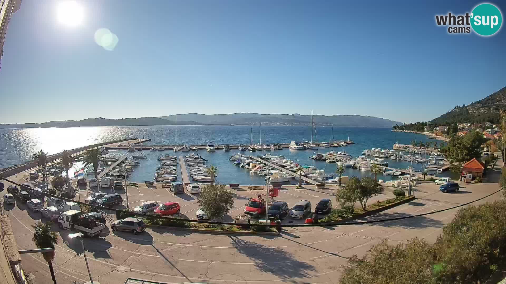 Webcam Orebić Riva – Ferry vers Korčula en direct