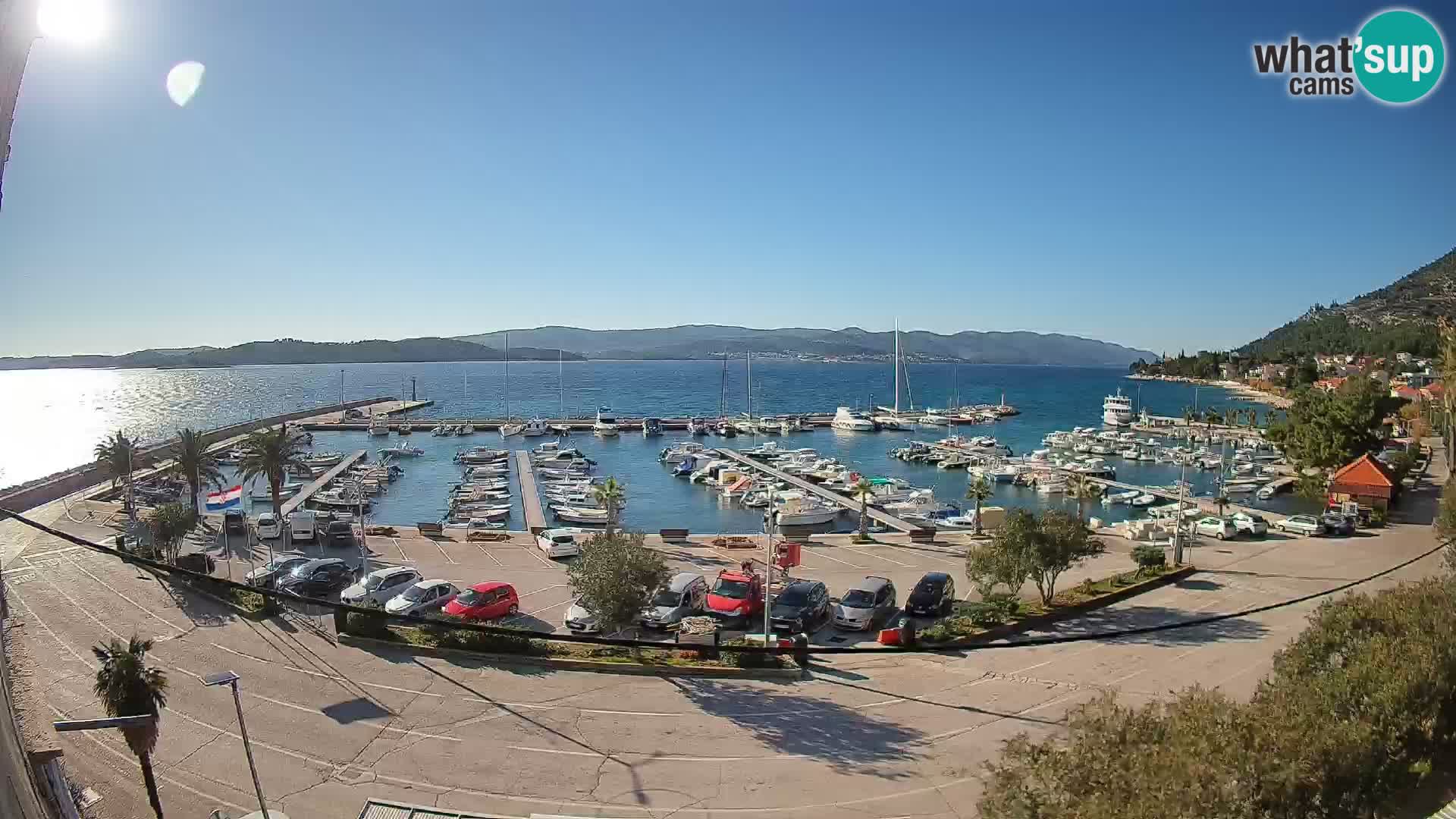 Webcam Orebić Riva – Ferry a Korčula en vivo