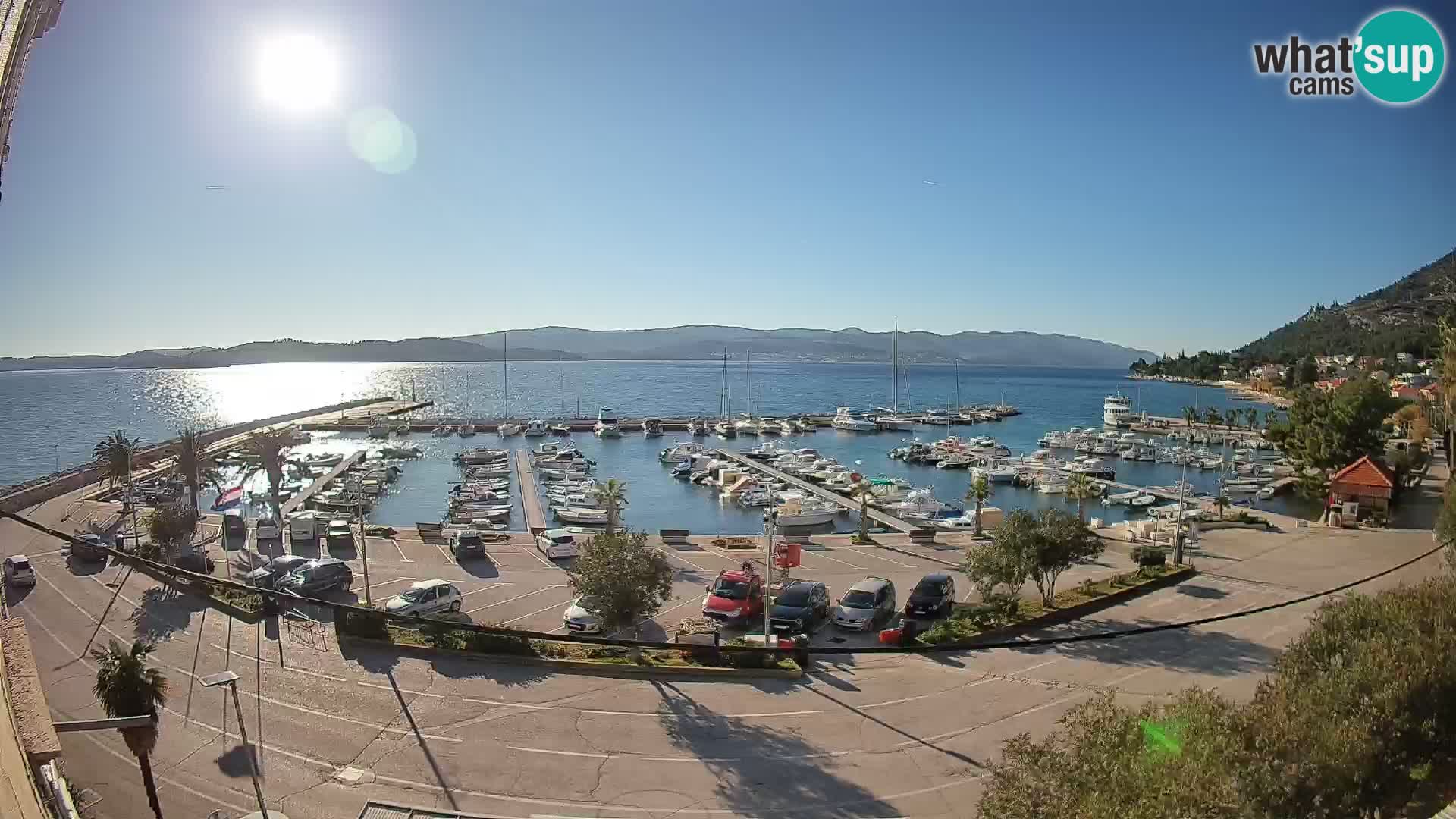 Webcam Orebić Riva – Ferry vers Korčula en direct