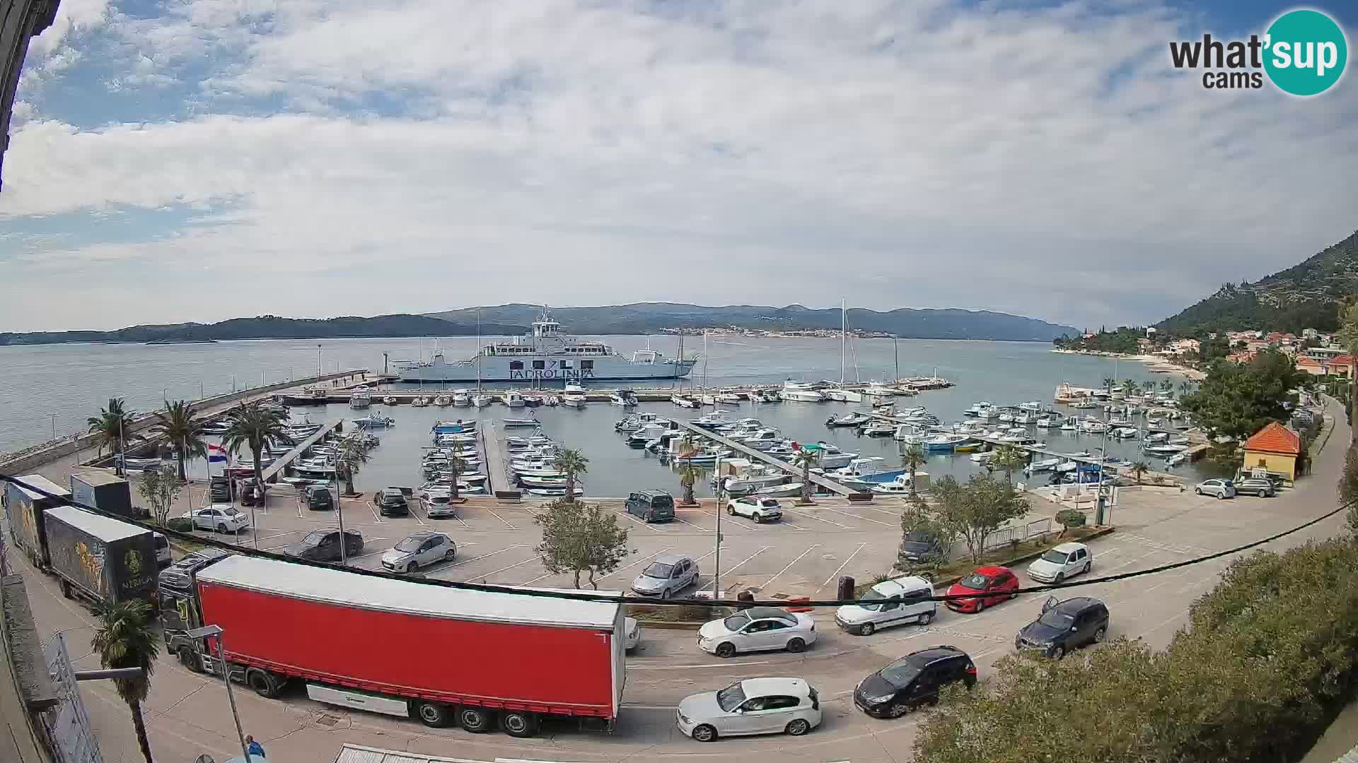 Webcam Orebić Riva – Ferry a Korčula en vivo