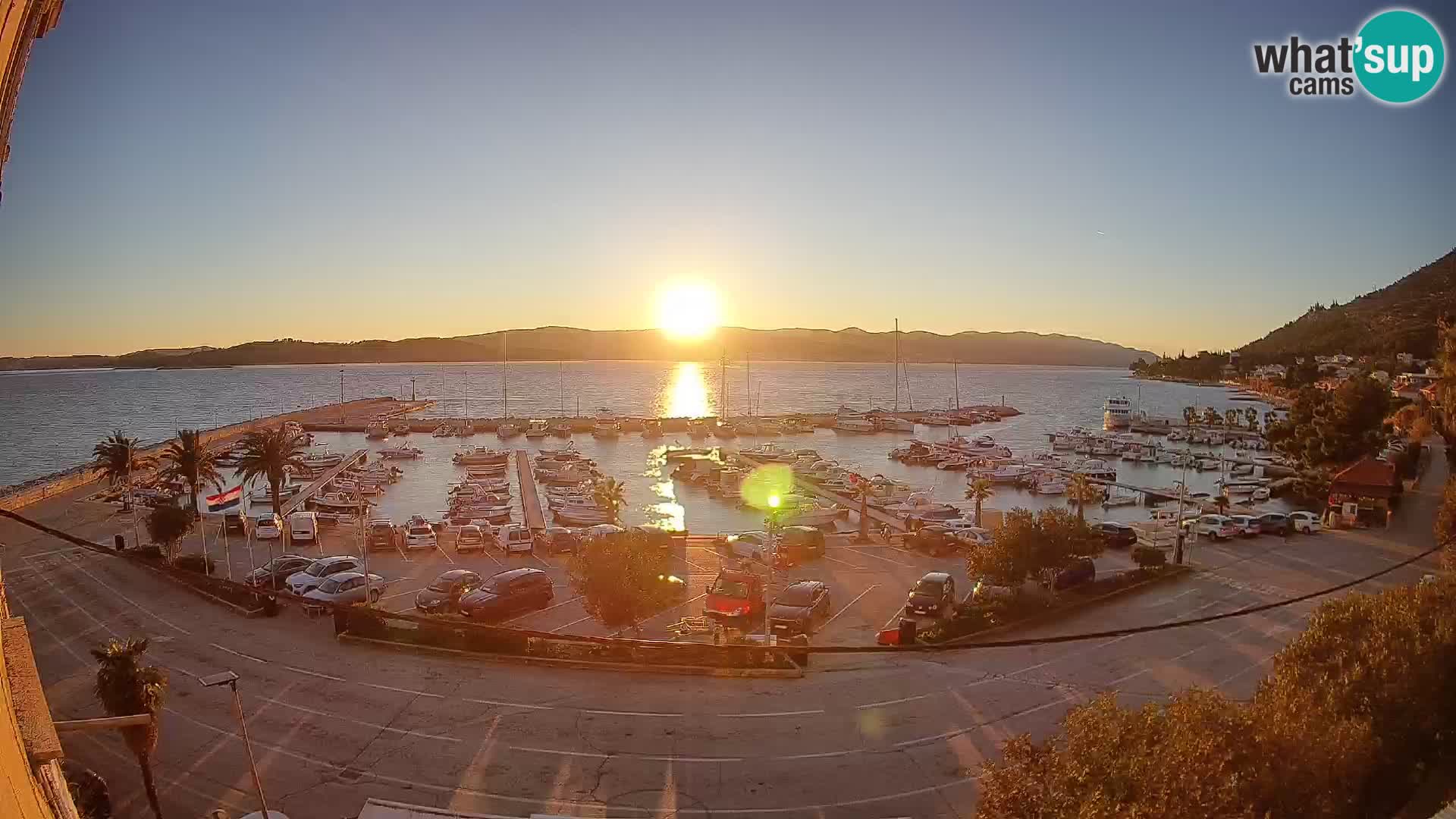 Webcam Orebić Riva – Ferry to Korčula Live