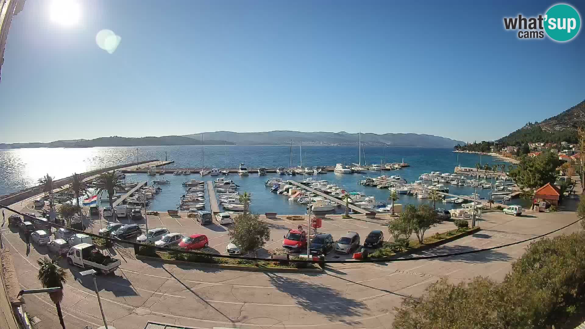 Webcam Orebić Riva – Ferry vers Korčula en direct