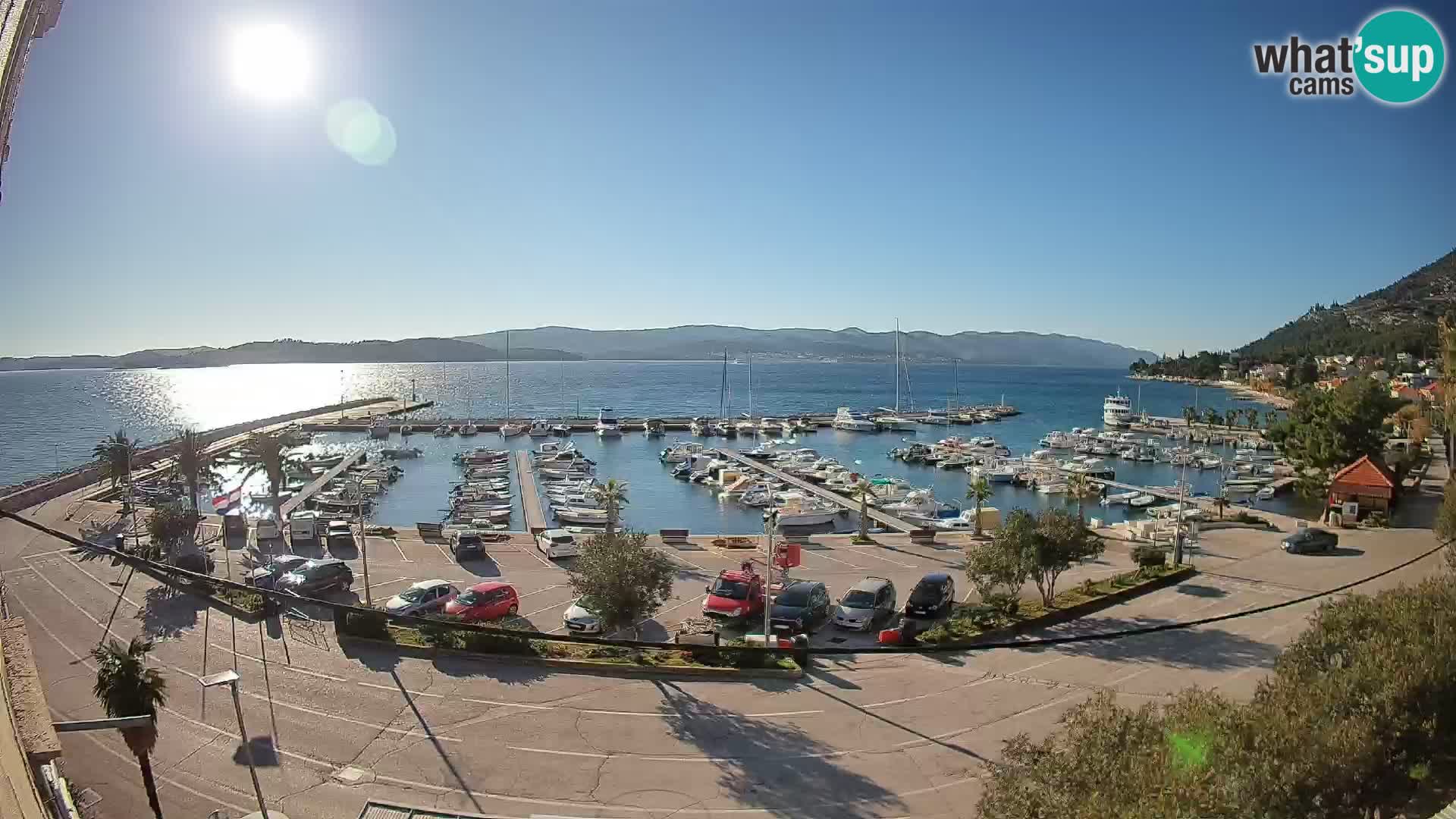 Webcam Orebić Riva – Ferry to Korčula Live