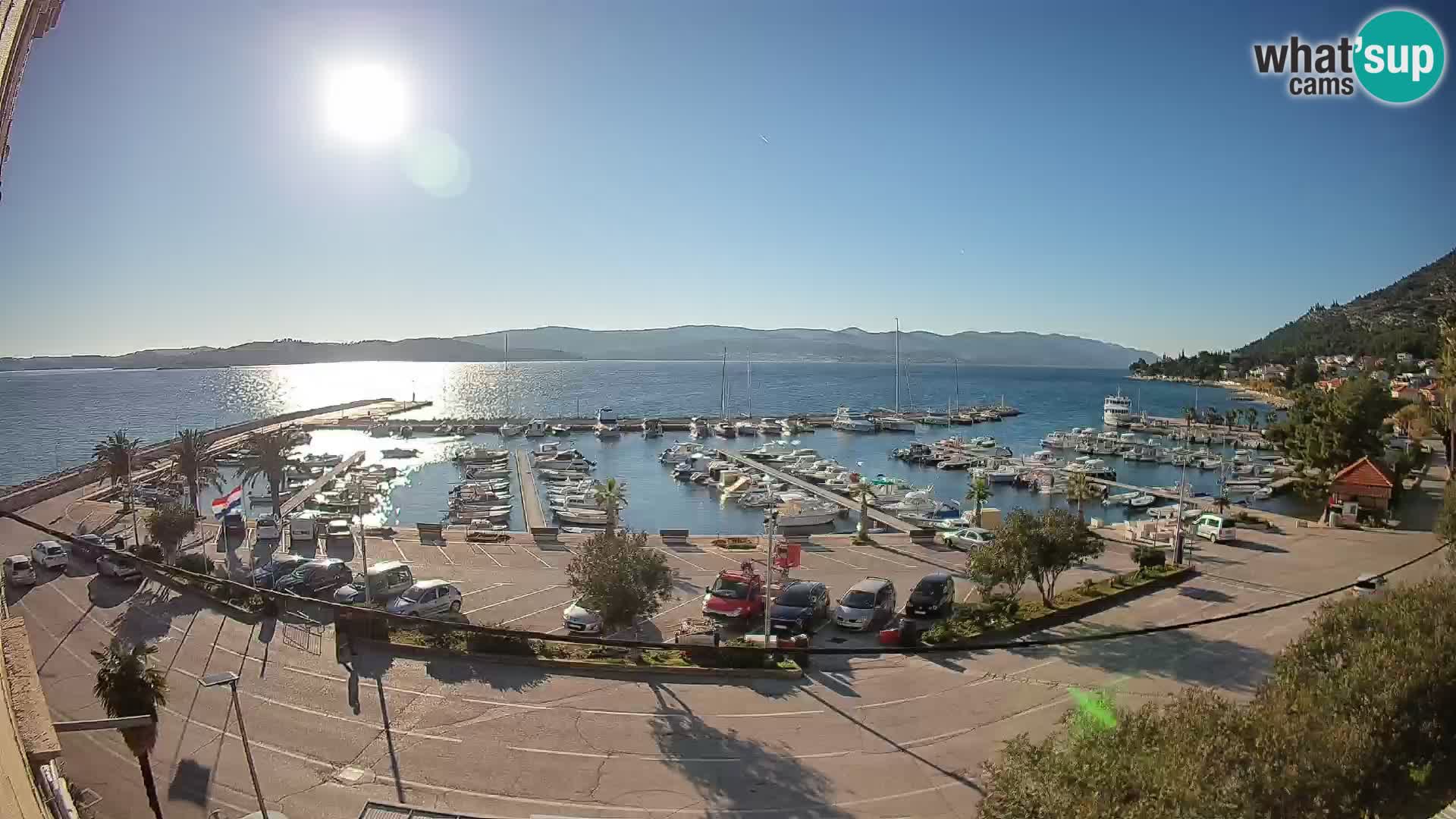 Webcam Orebić Riva – Ferry to Korčula Live