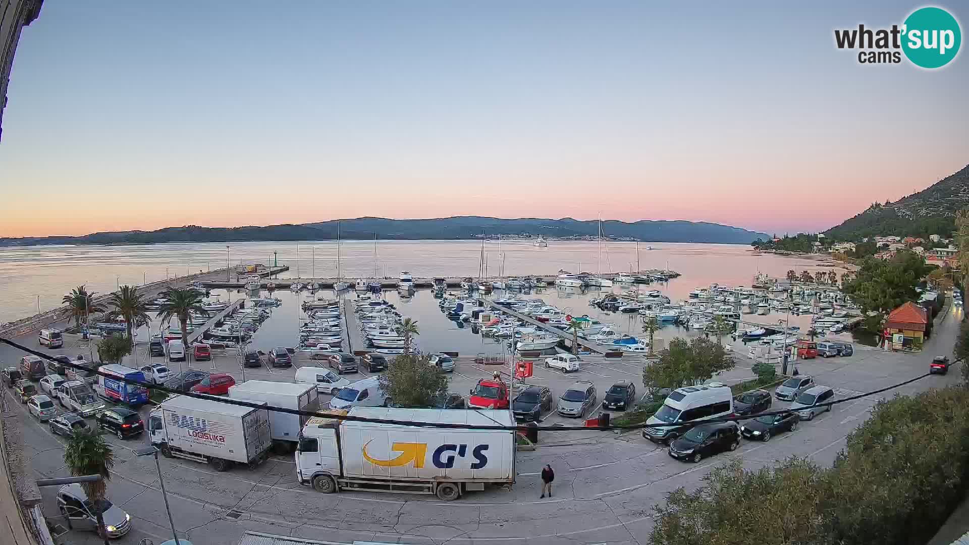 Webcam Orebić Uferpromenade – Fähre nach Korčula Live